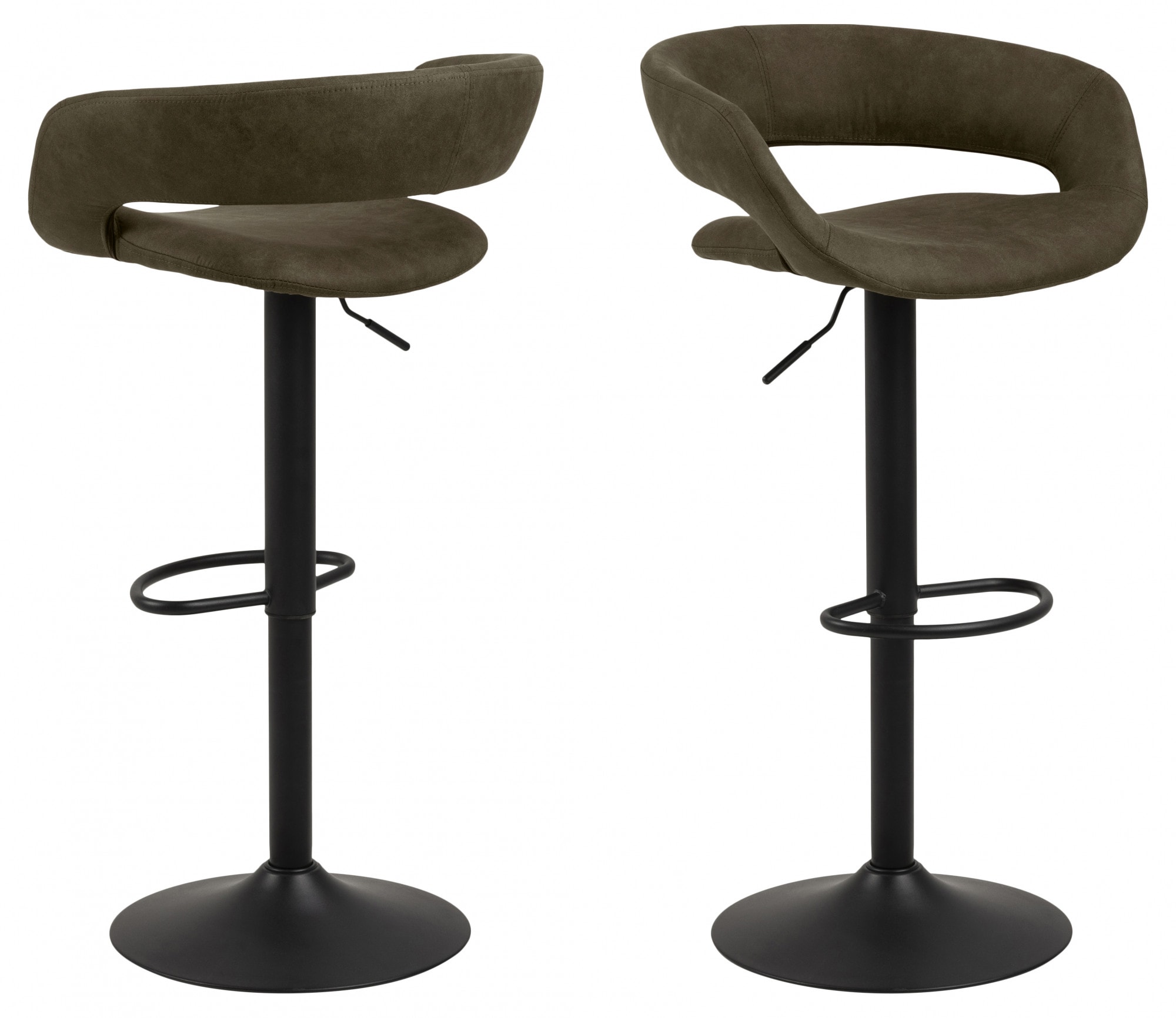 ACTONA GROUP Barhocker »Grace« (Set, 2 St) in Microfaser, Höhenverstellbar, Armlehne