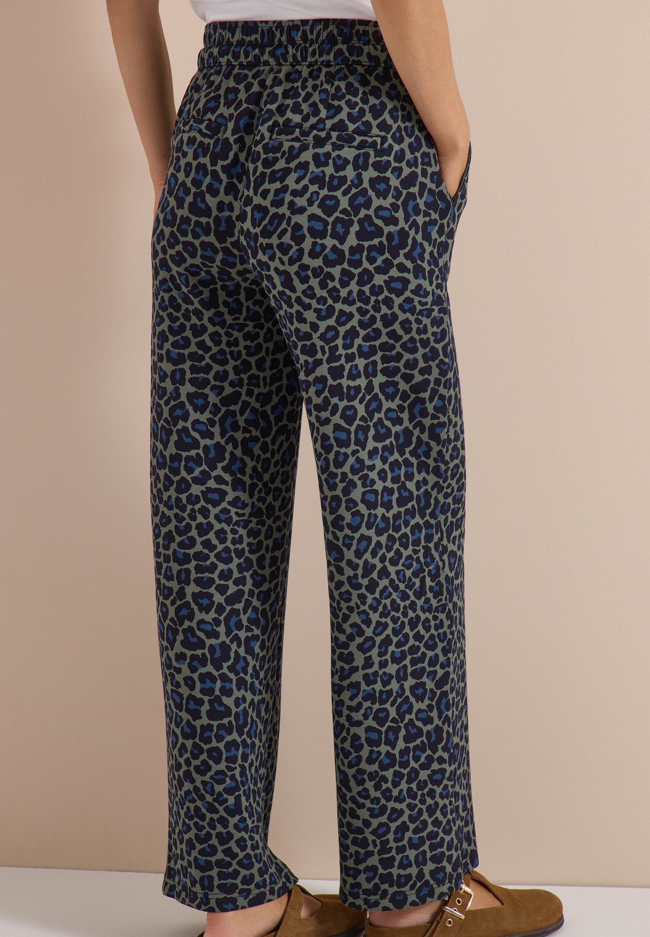 Cecil Pantalon en tissu »Style Neele«  mélange viscose de qualité Silk-Touch, ceinture élastique, imprimé animal