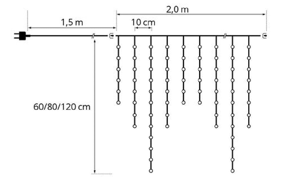 STT Rideau lumineux LED »Ice Light«