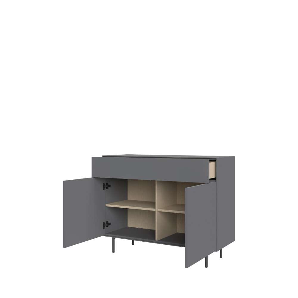 LeGer Home by Lena Gercke Table basse »Essentials, Kommode, Anrichte, Kombikommode, Schrank mit Metallfüssen« Breite: 111 cm, UV lackiert, Push-to-open-Funktion