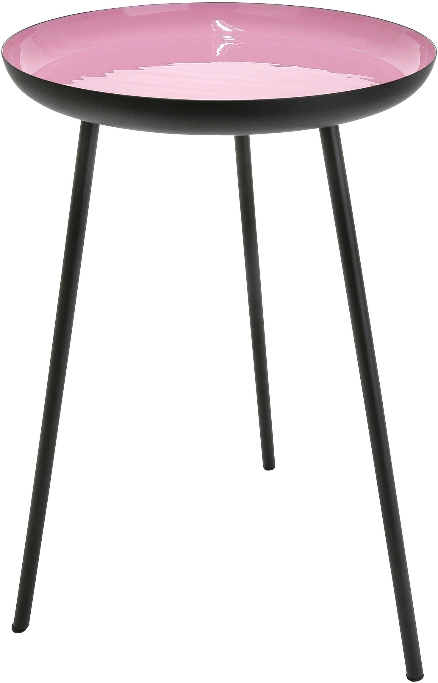 Image of GILDE Beistelltisch »Tisch Celeste«, Dreibein, Höhe 49 cm, rund, Ø 28 cm, aus Metall, schwarz mit farbiger Stellfläche, modern, Wohnzimmer bei Ackermann Versand Schweiz