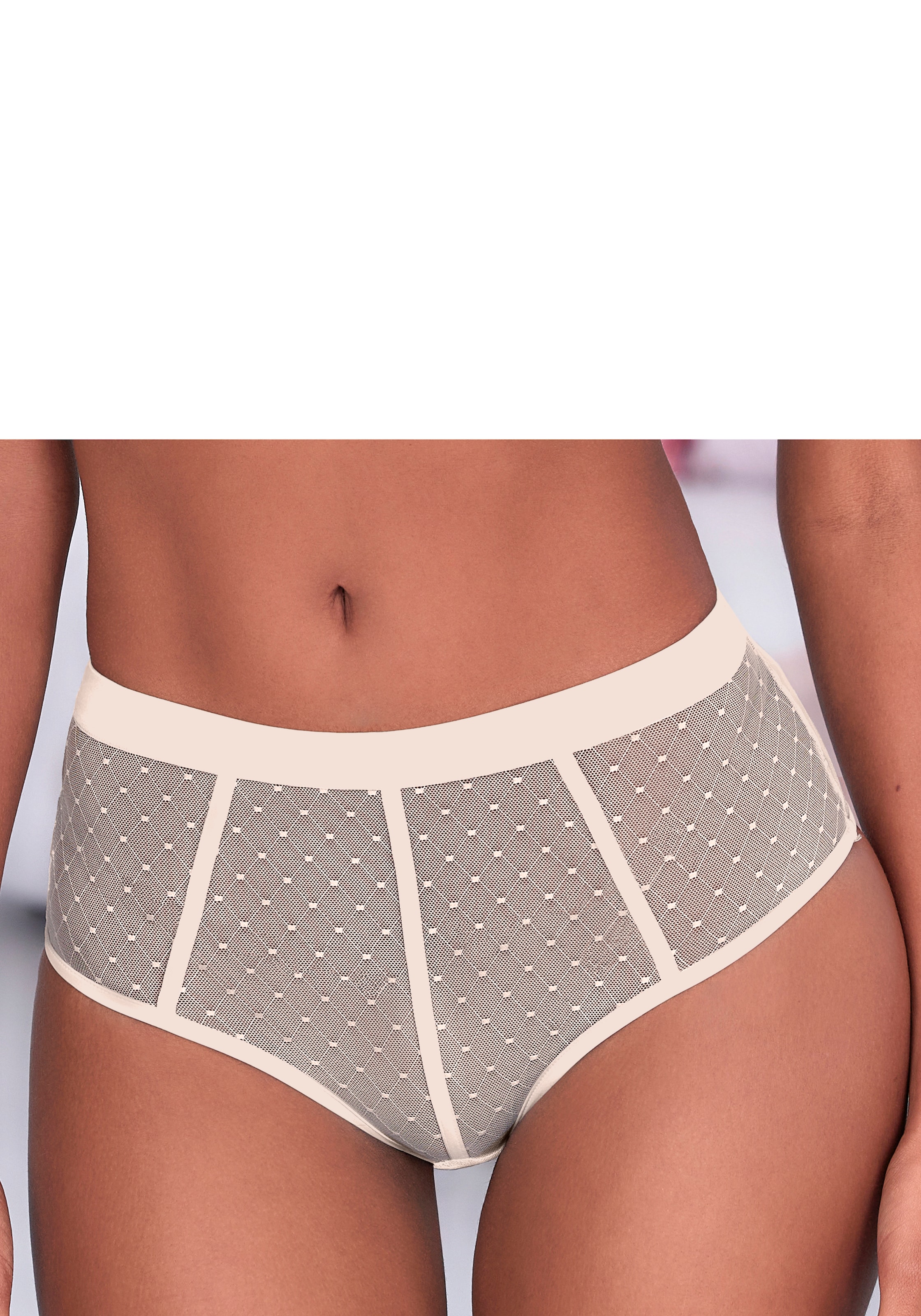 Image of Vivance Panty "Ava" aus transparentem Mesh in Pünktchen-Optik