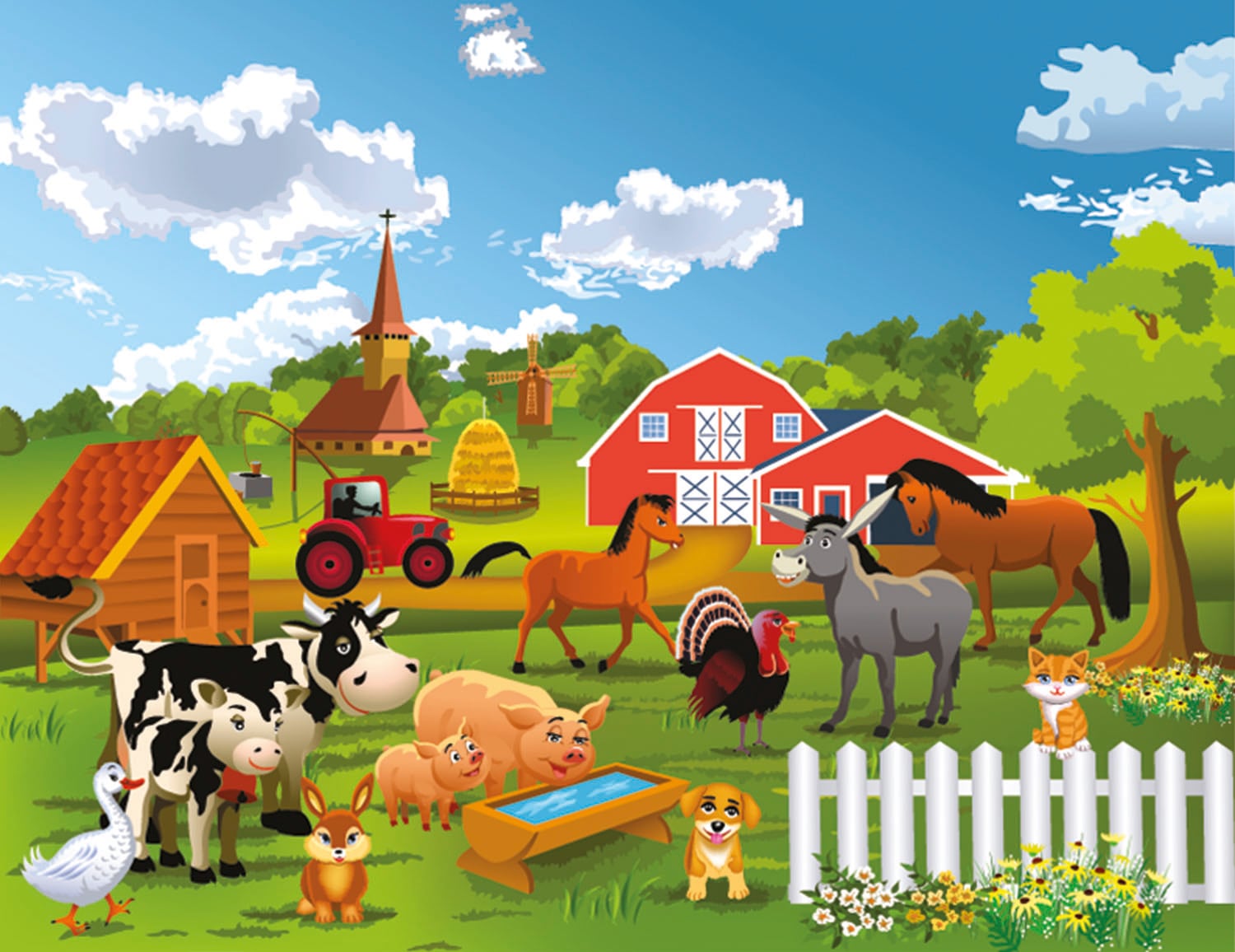 Papermoon Fototapete »Farm, Bauernhof« glatt