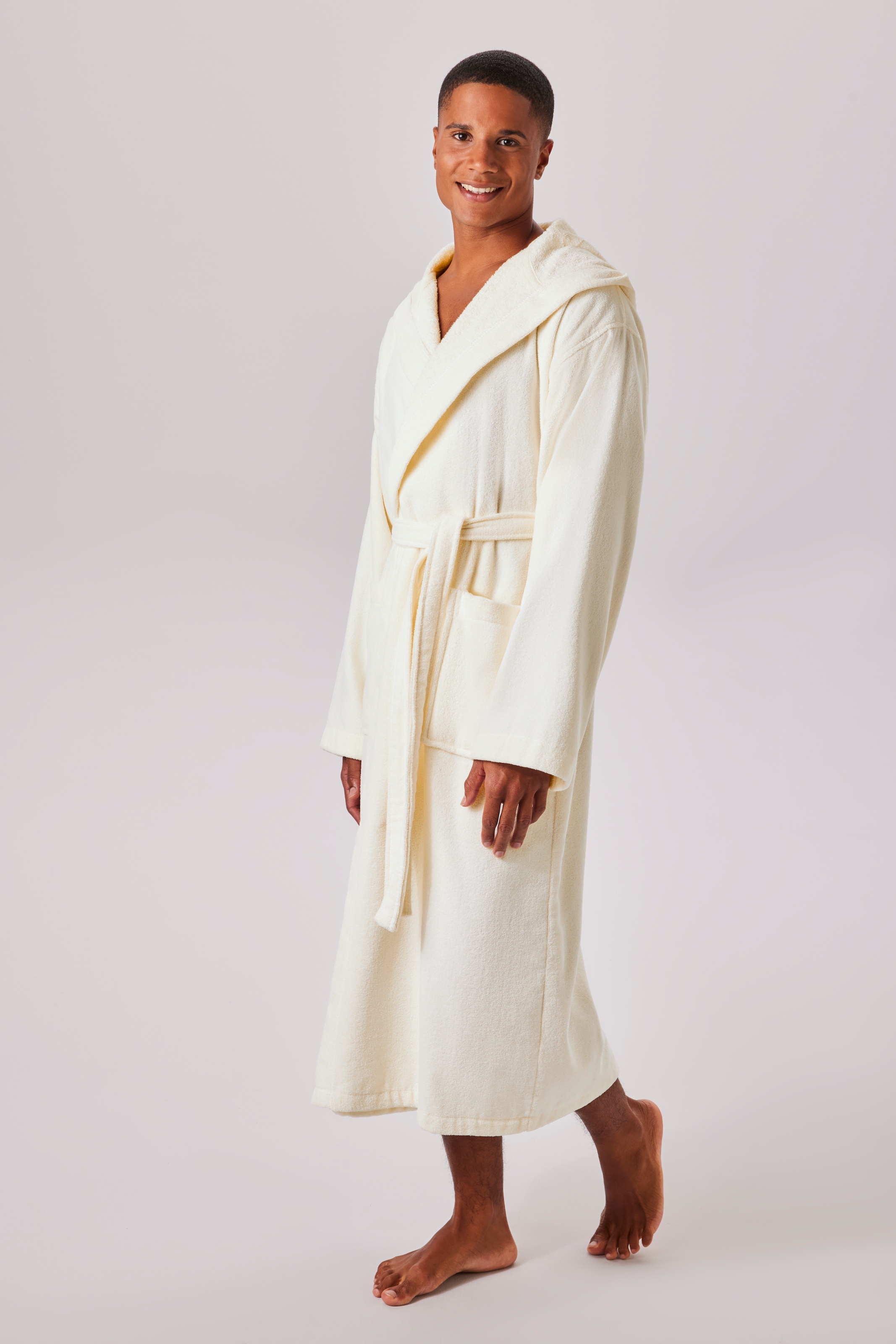 GOODproduct Peignoir de bain unisexe »Regona, Hotelbademantel, Morgenmantel, Standardlänge & Überlänge« 1 cuis Damen & Herren, mit Taschen, flauschig, weich, Velours, Sauna & Spa