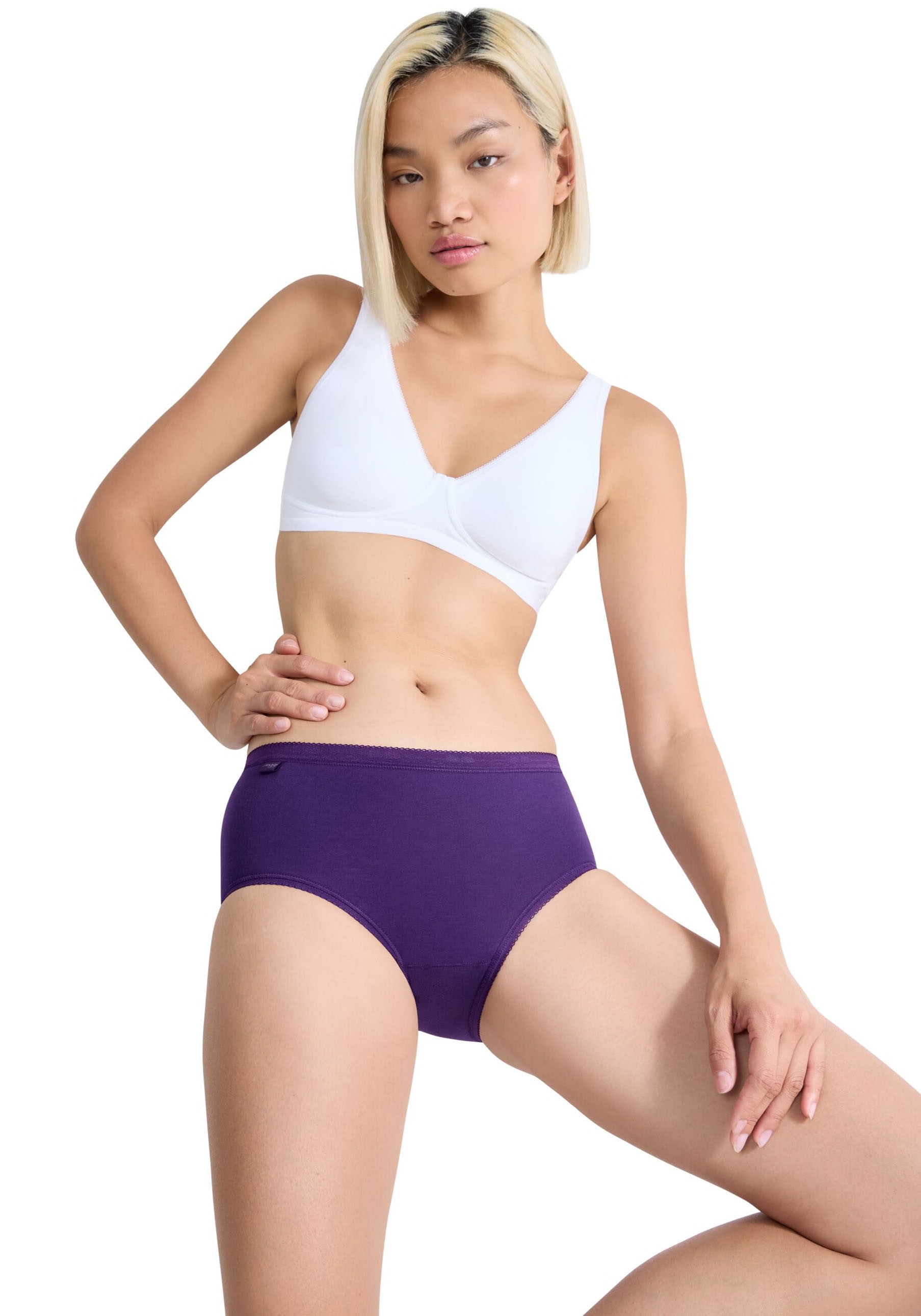sloggi Midislip »Basic+«, (3er Pack), Baumwollmix, klassischer Stil, mittelhoher Bund, Softnähte
