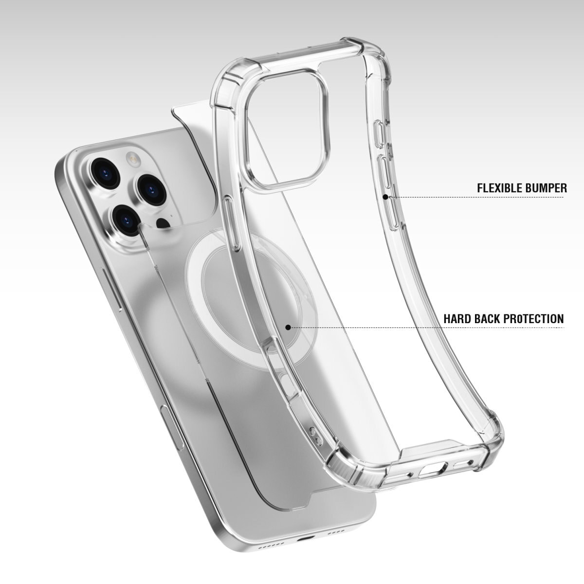 4smarts Handyhülle »Hybrid Case Ibiza für Apple iPhone 16 Pro«, Backcover, Schutzhülle, Handyschutzhülle, Case, Schutzcase, stossfest