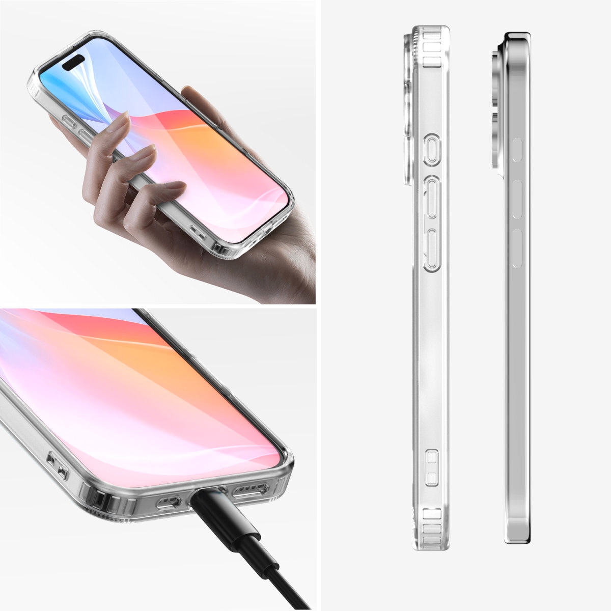 4smarts Handyhülle »360° Premium Protection Set für Apple iPhone 16 Plus«, Backcover, Schutzhülle, Handyschutzhülle, Case, Schutzcase, stossfest