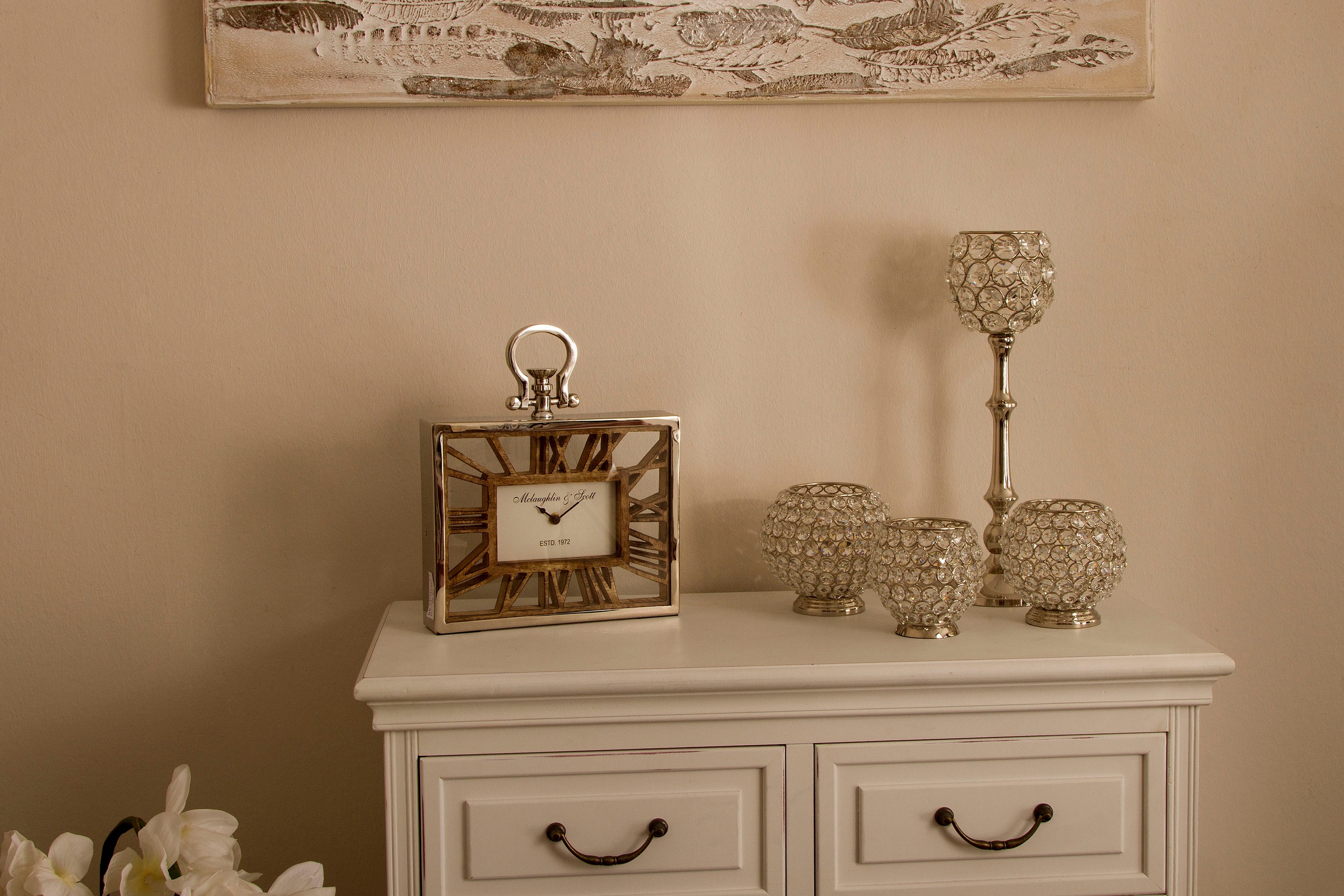 Image of Myflair Möbel & Accessoires Wanduhr »"Armina"«, Standuhr, eckig, aus Holz & Metall, römische Ziffern, ideal im Wohnzimmer bei Ackermann Versand Schweiz