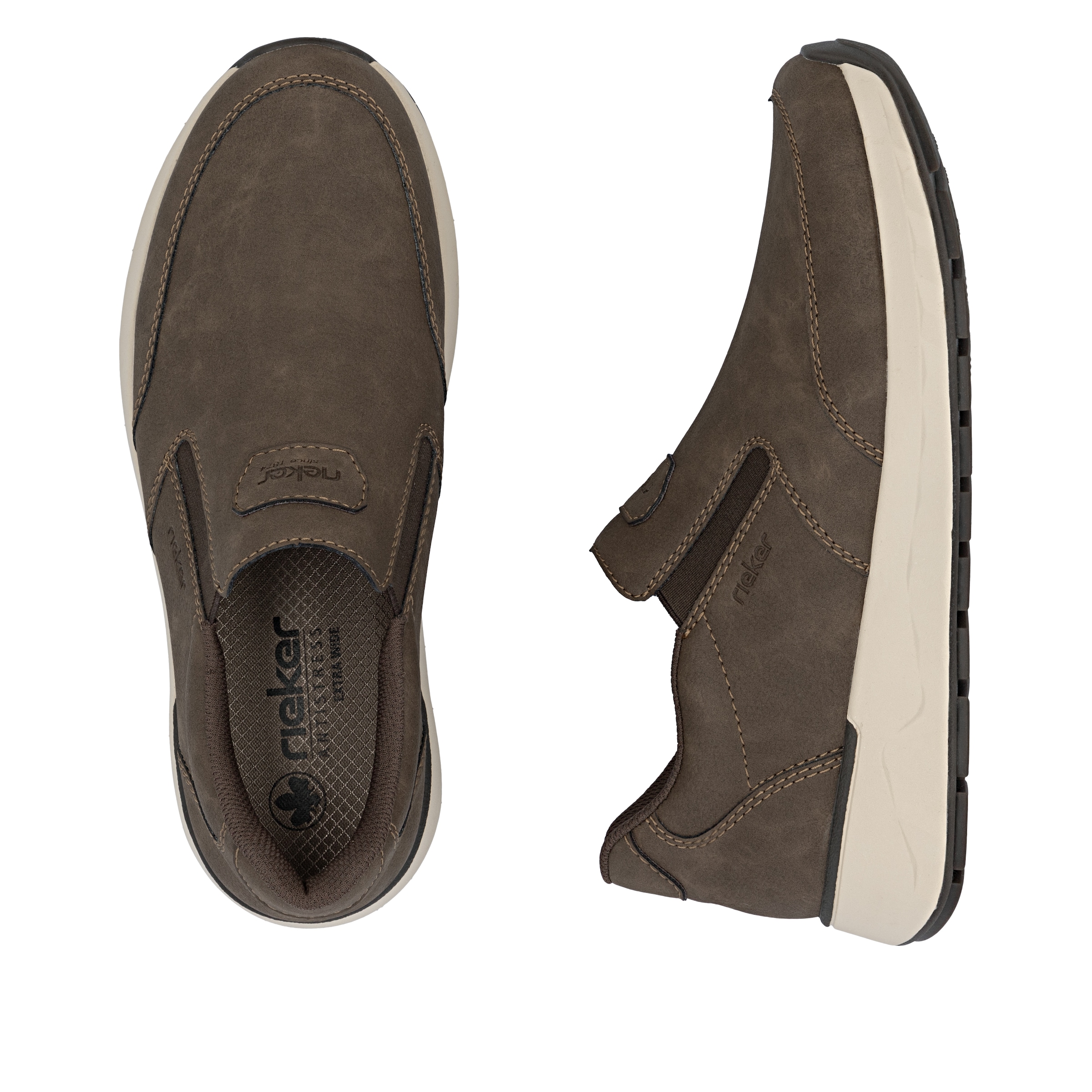 Rieker Slipper  Schlupfschuh, Halbschuh, Slip-on Sneaker mit Ziernähte