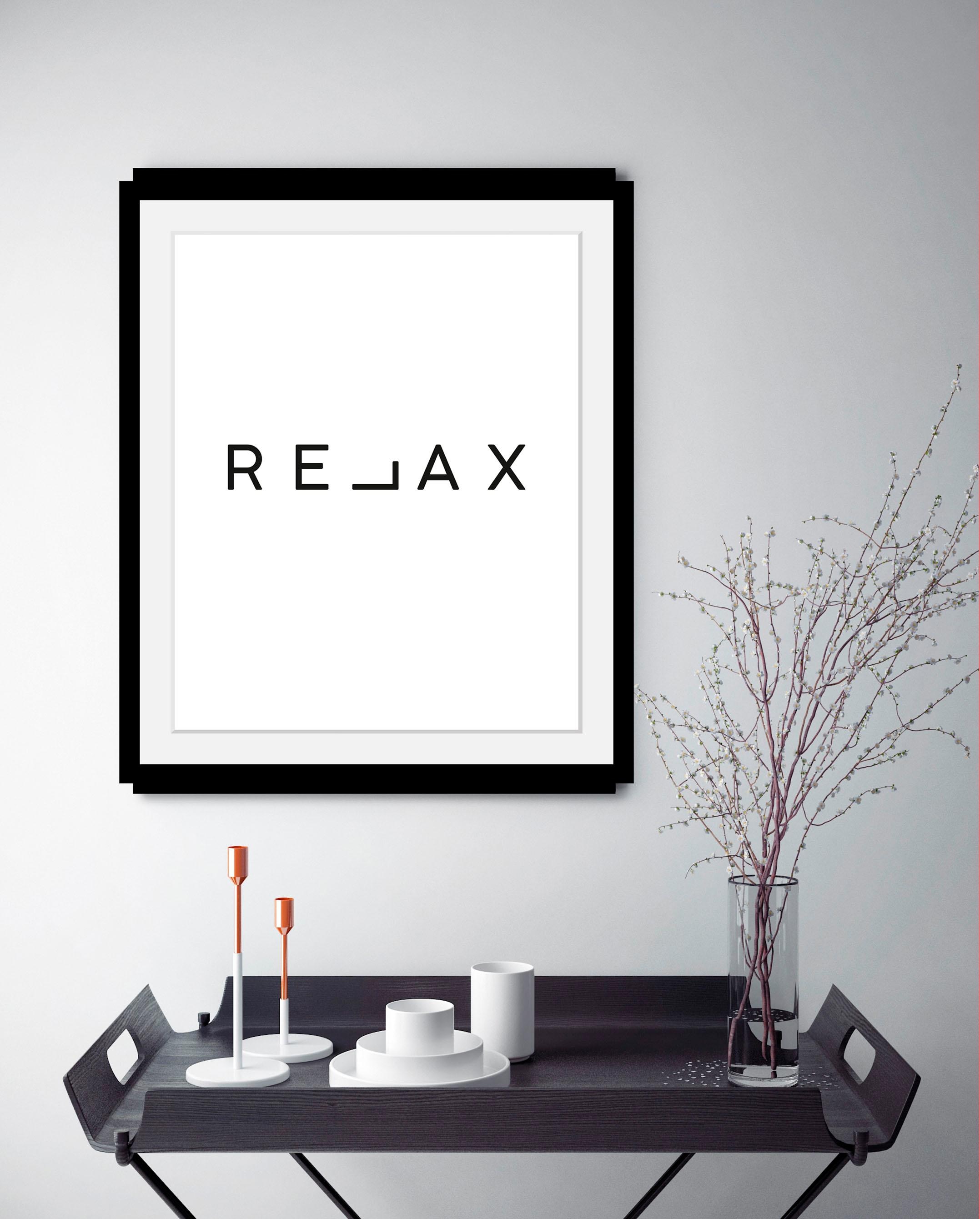 queence Image »Relax« HD Premium Poster-Druck inkl. Holzrahmen
