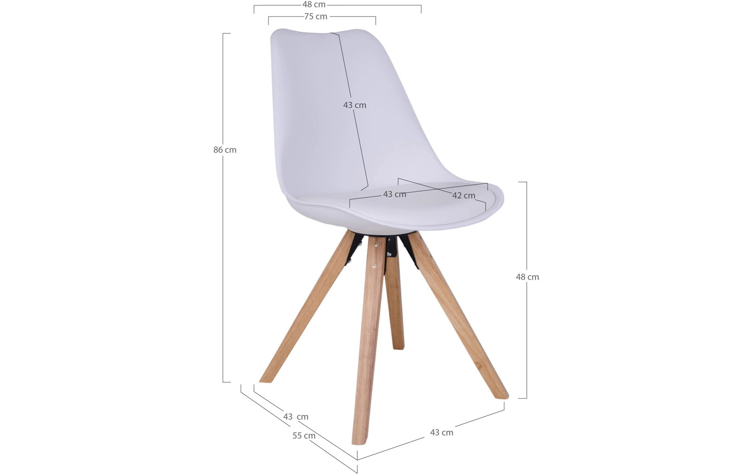 House Nordic Stuhl »Bergen 2 Stück 86 x 55 cm«