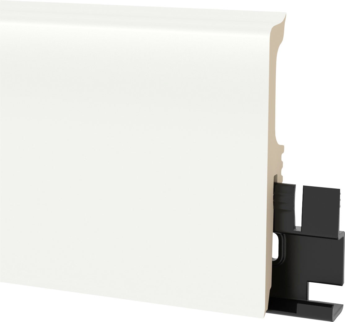 Image of Arbiton Sockelleiste »VIGO 80«, (Set, 2 St., 2 Stück á 2,20m), Uni Weiss, Hochwertige Uni-Designleiste für Vinyl bei Ackermann Versand Schweiz