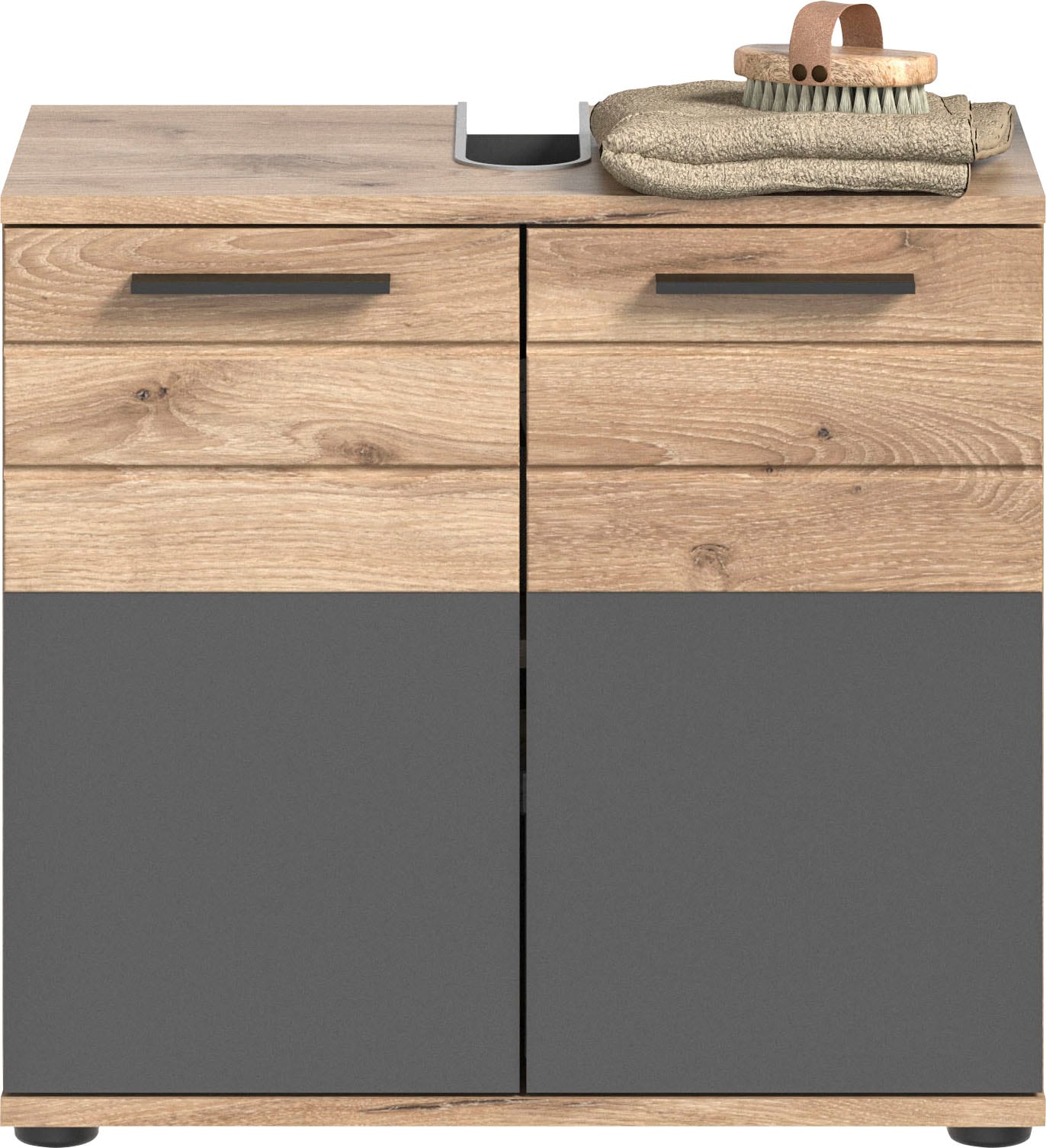 INOSIGN Badmöbel-Set »Riga, 5 teilig, bestehend aus:«, (Set, 5 St.), Hochschrank, WBU, Spiegel, Unterschrank, Hängeschrank