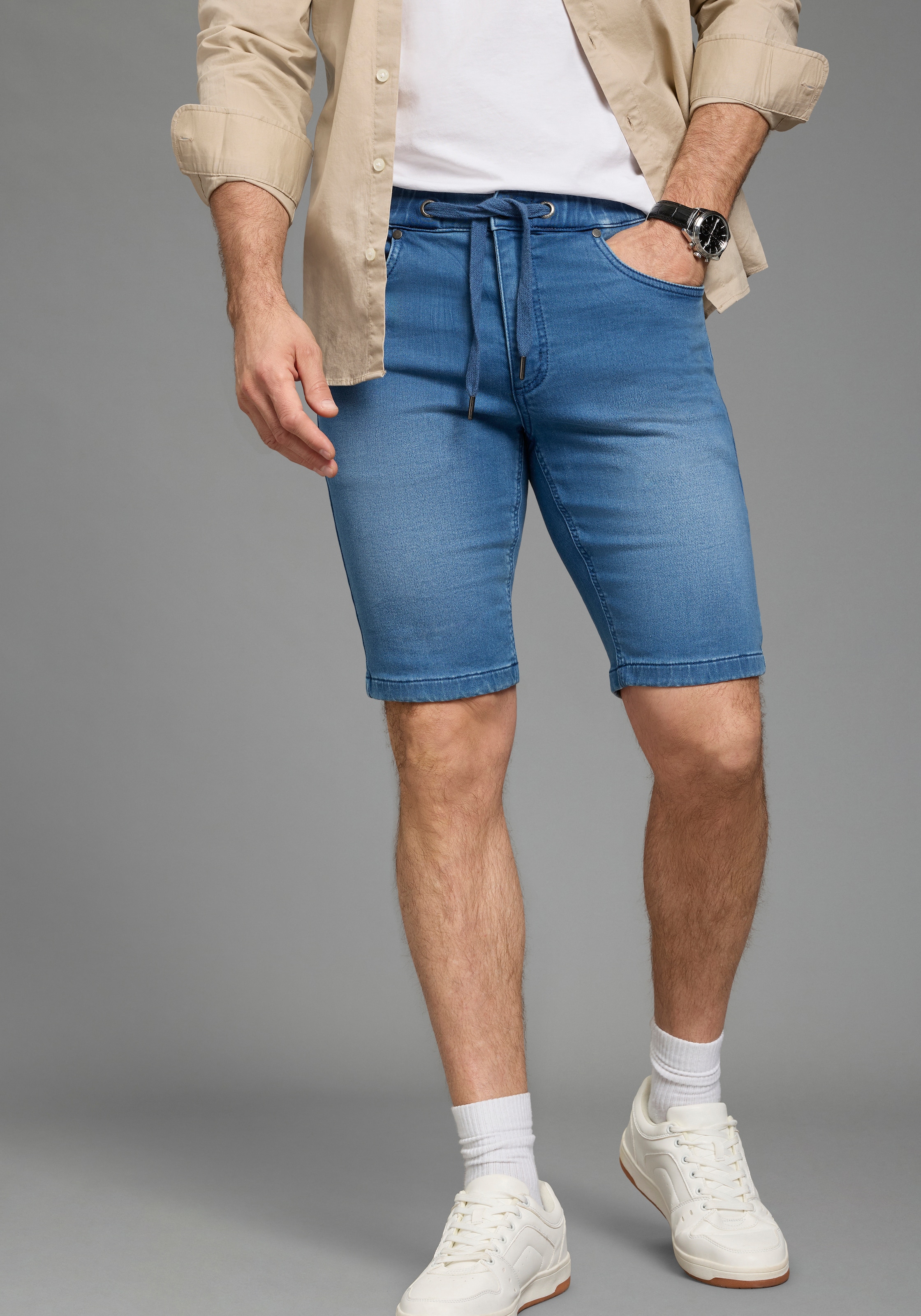 Arizona Short en jean gerade geschnittenes Bein, Regular Fit Passform