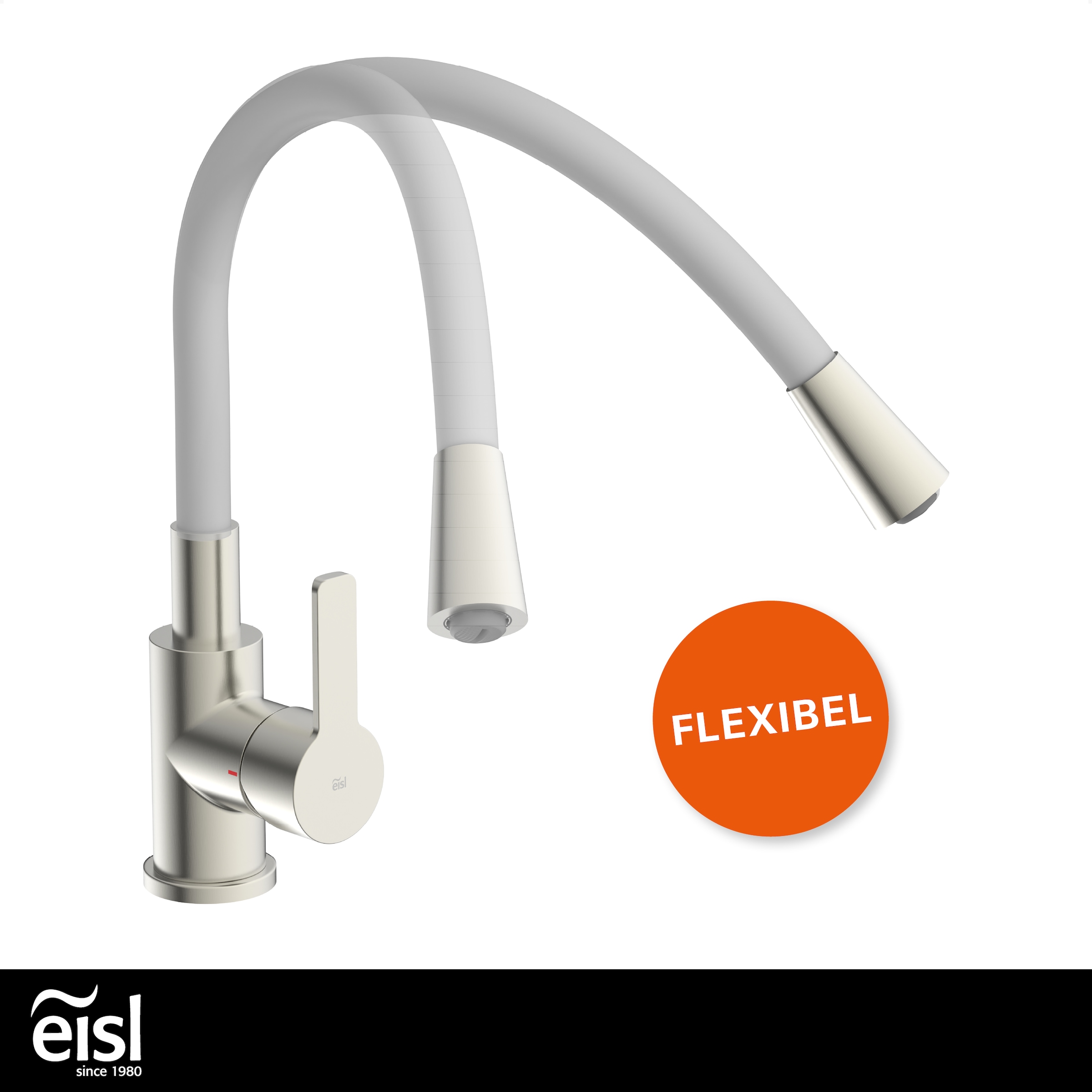 Eisl Robinet d'évier »Flexo« energiesparender Cold-Start, wassersparender Eco-Click,360° schwenkbar