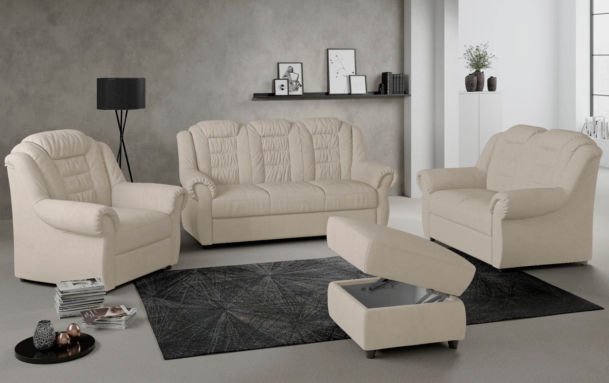 Home affaire 2-Sitzer »Boston«, Sofa mit hoher Rückenlehne