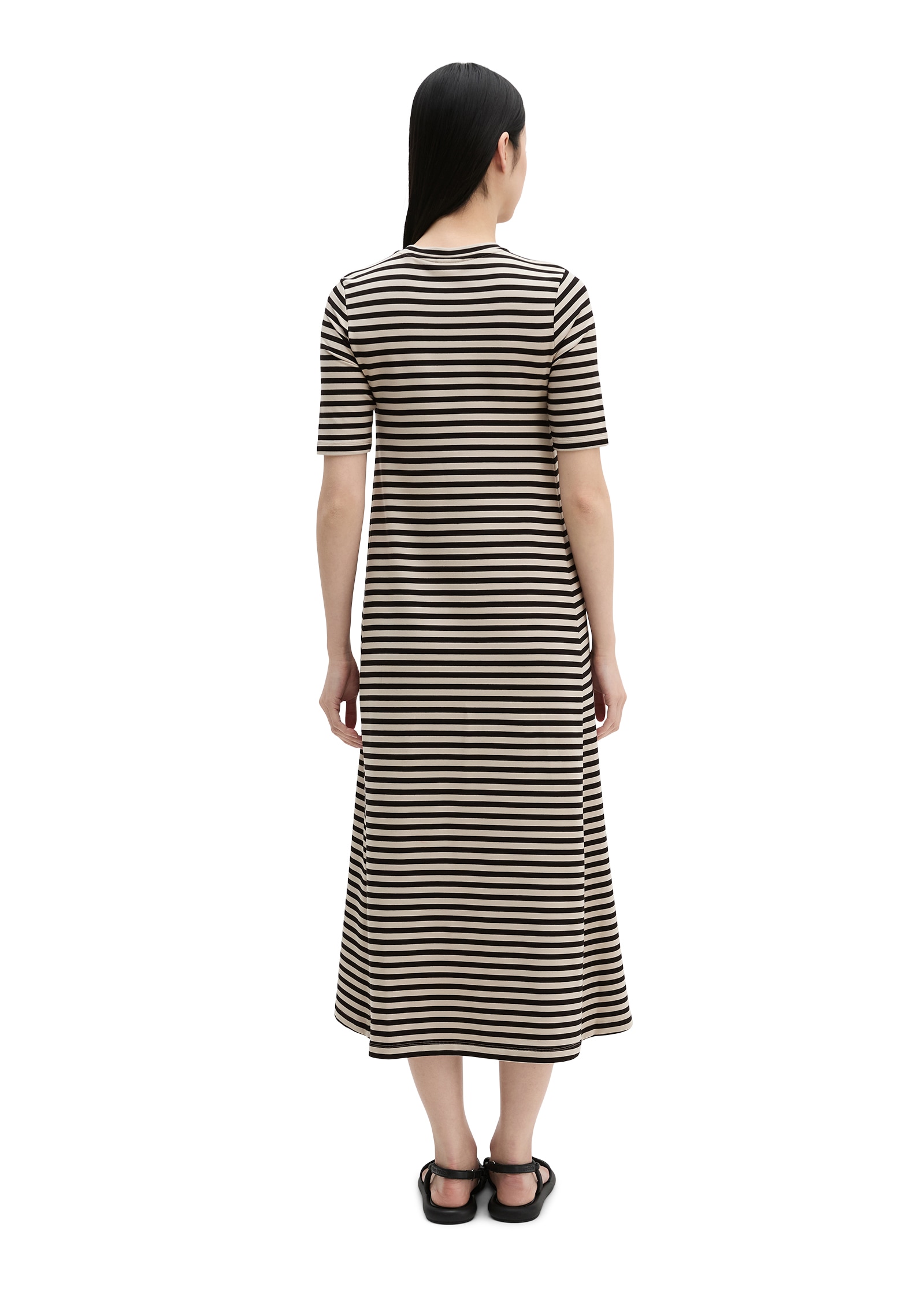 Marc O'Polo Robe en jersey Sans poches Forme A en TENCEL™ Modal rayé