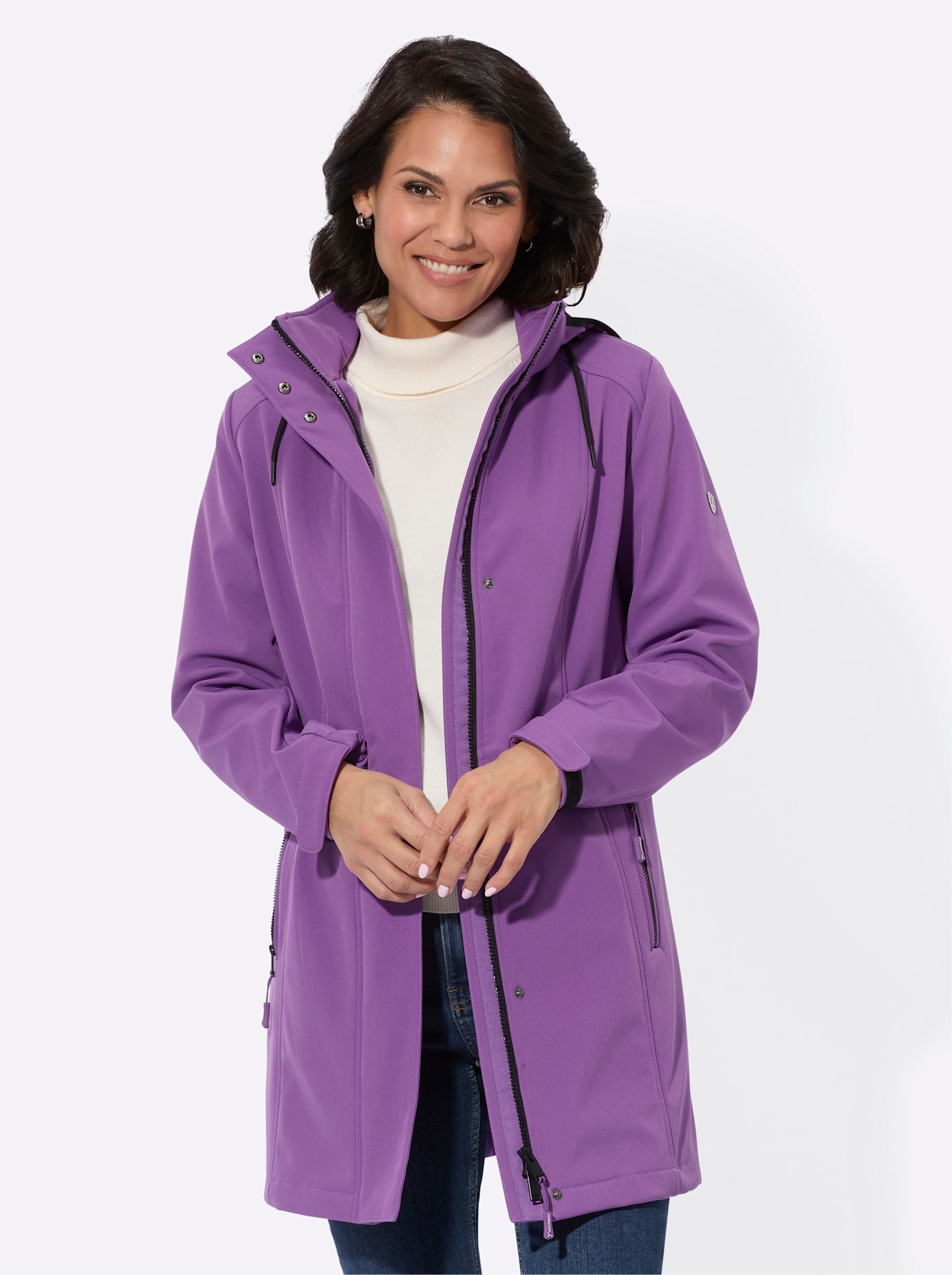 Casual Looks Softshelljacke, mit Kapuze