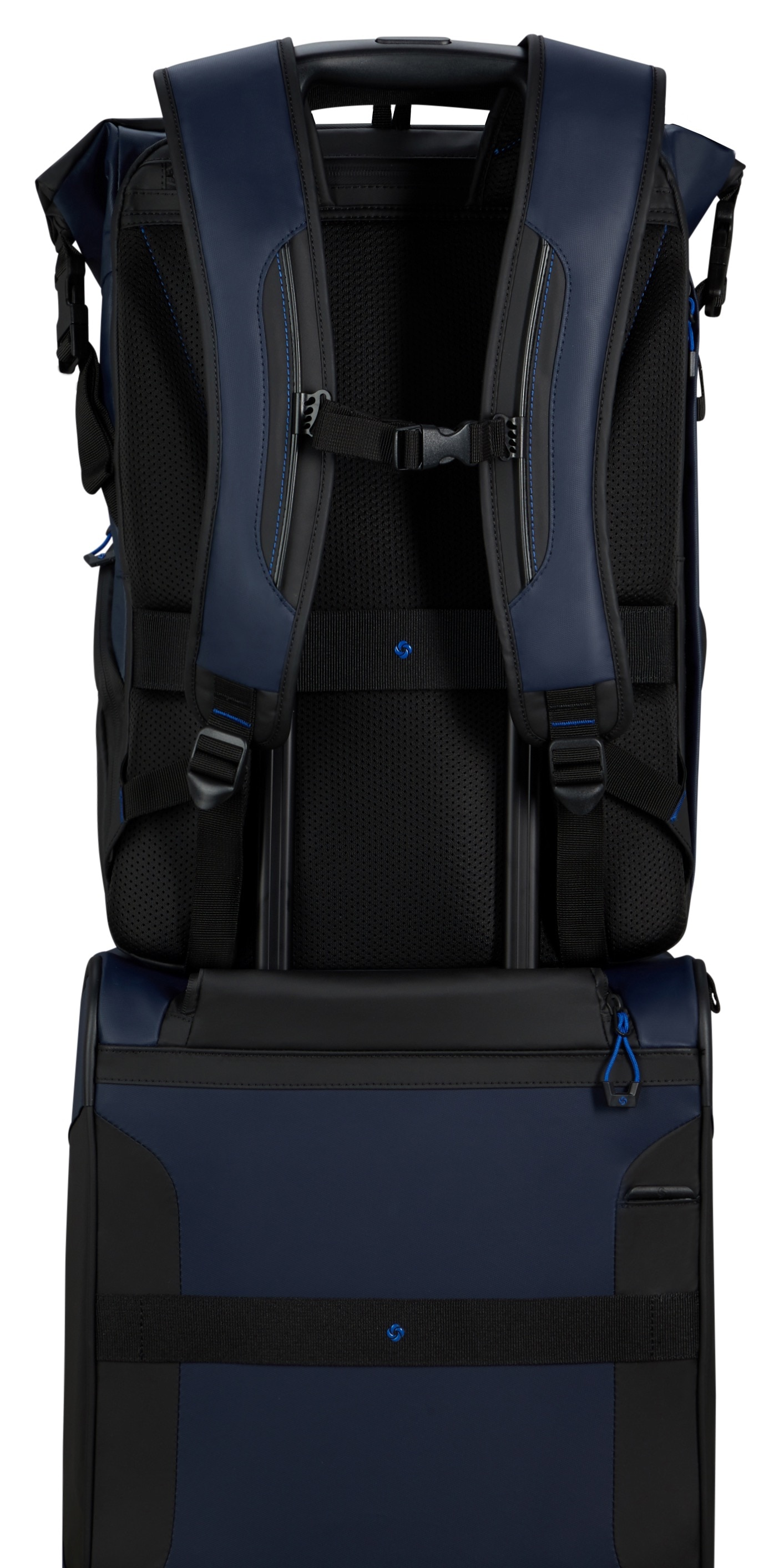 Samsonite Reiserucksack »ECODIVER L« Freizeitrucksack Laptoprucksack Trolleyaufstecksystem Rolltop Backpack