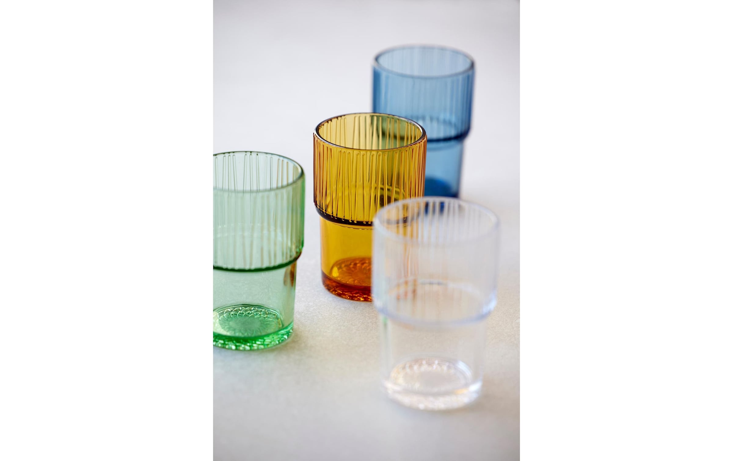 Bitz Verre à latte macchiato »Macchiato Becher Kusintha 380 ml, 4 Stück, Blau«