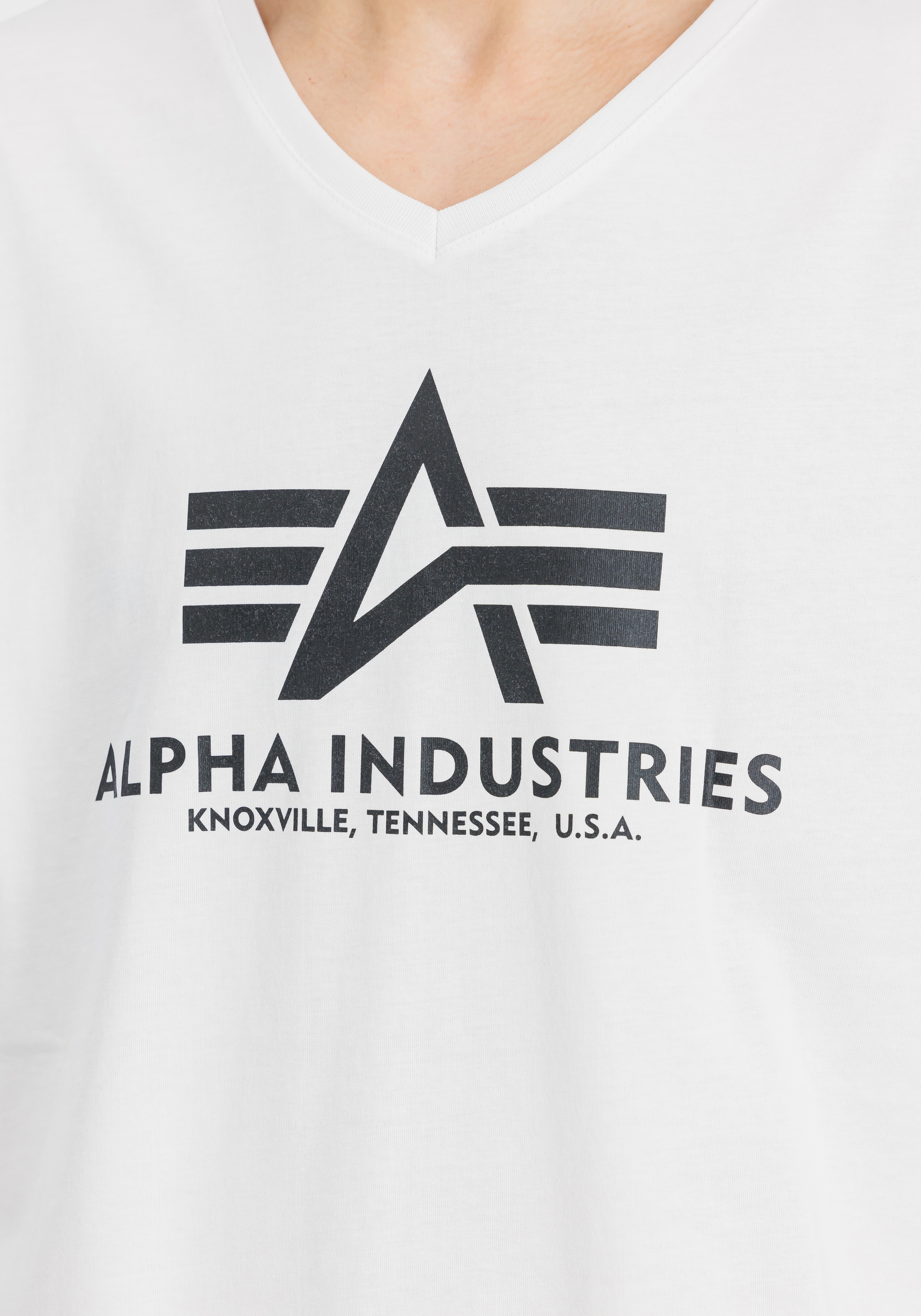Alpha Industries T-Shirt »Alpha Industries Men - T-Shirts Basic T-Shirt BL V-Neck«