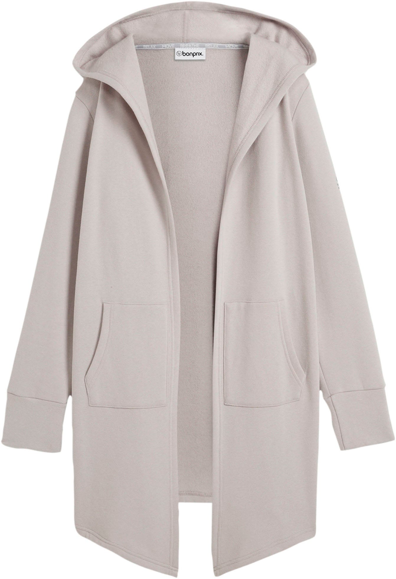 Image of bonprix Sweatjacke "Long-Sweatjacke" mit Nahtreissverschluss, aus Baumwolle und Polyester