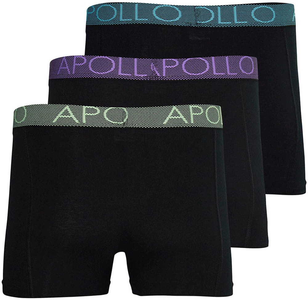 Apollo Boxer »MEN BOXERSHORTS«, (Spar-Pack, 3er Pack), mit hohem Baumwollanteil, elastisch und gut an den Körper