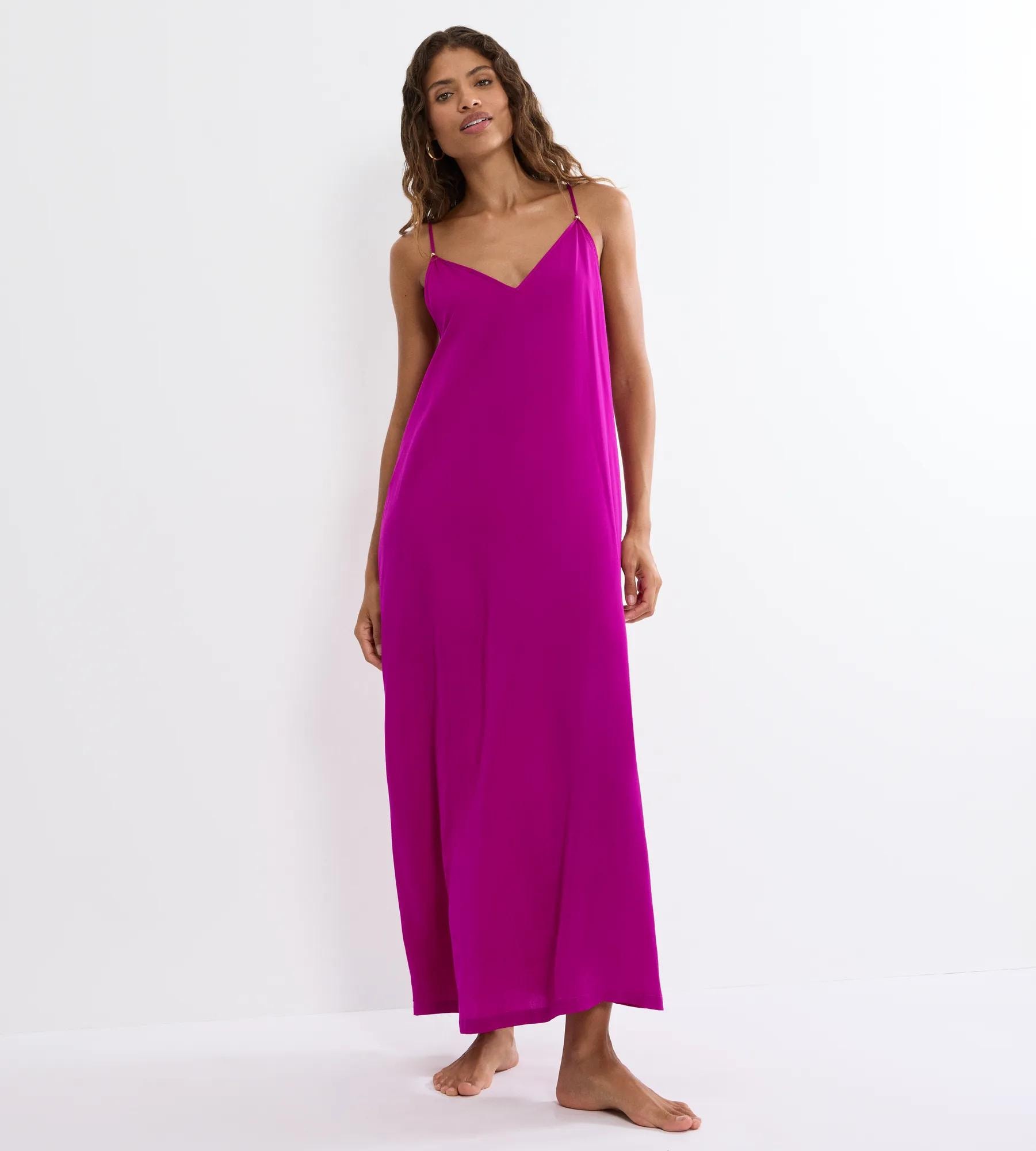 Image of Triumph Sommerkleid "Summer Satin Dress" tiefer V-Ausschnitt, schmale Träger