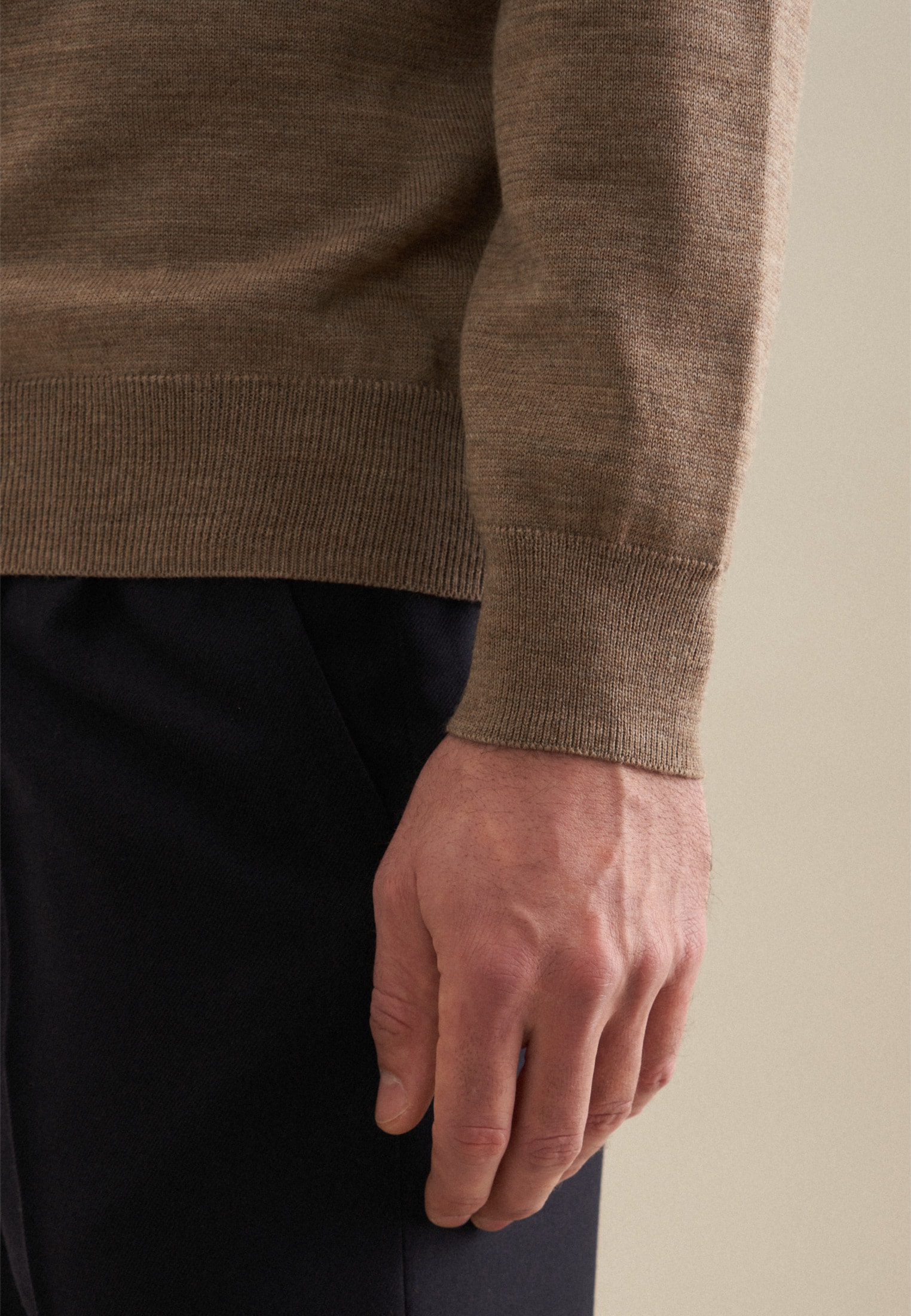 seidensticker Stehkragenpullover »Schwarze Rose« Quarter Zip Uni