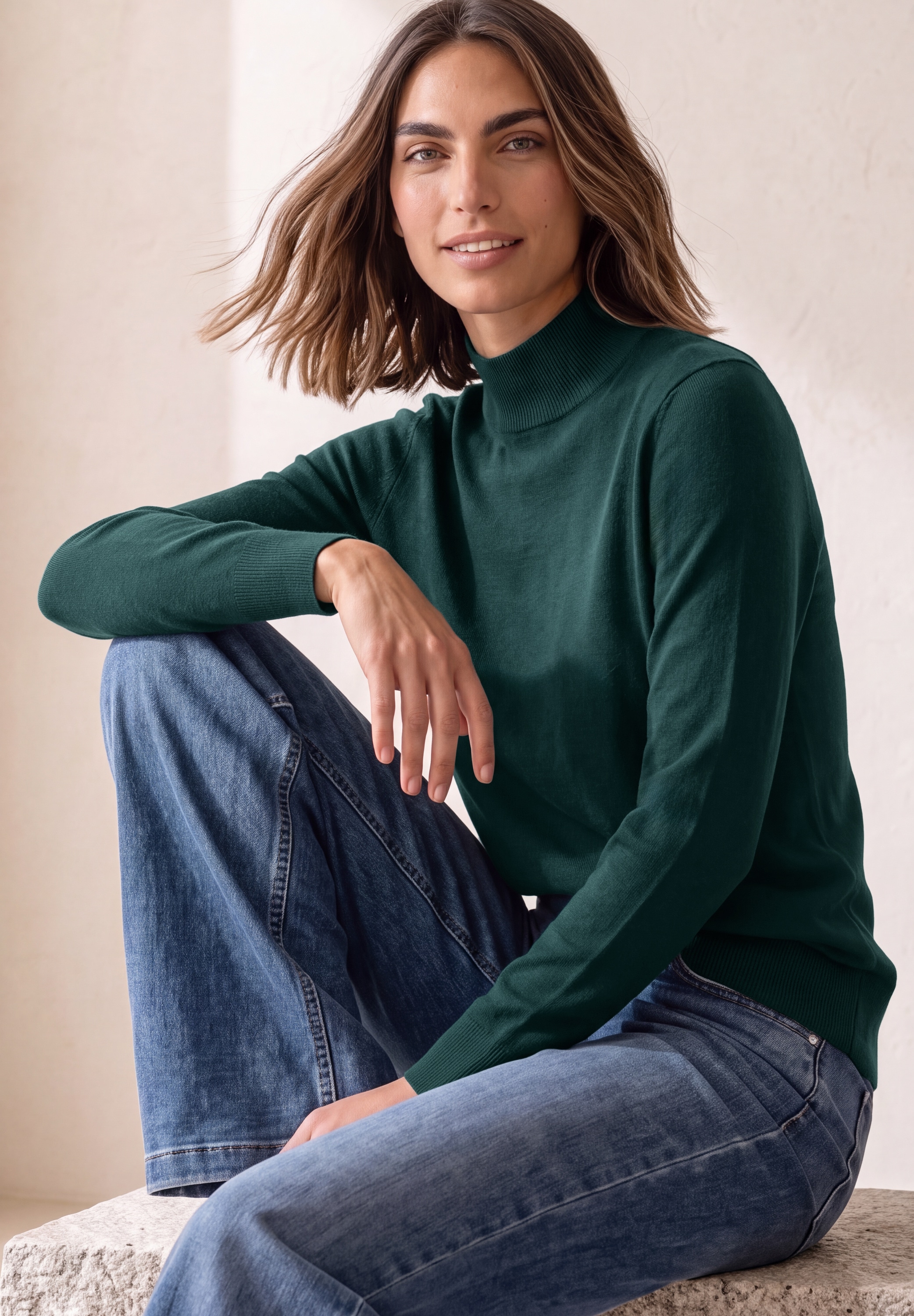 Image of STREET ONE Strickpullover mit Turtle Neck