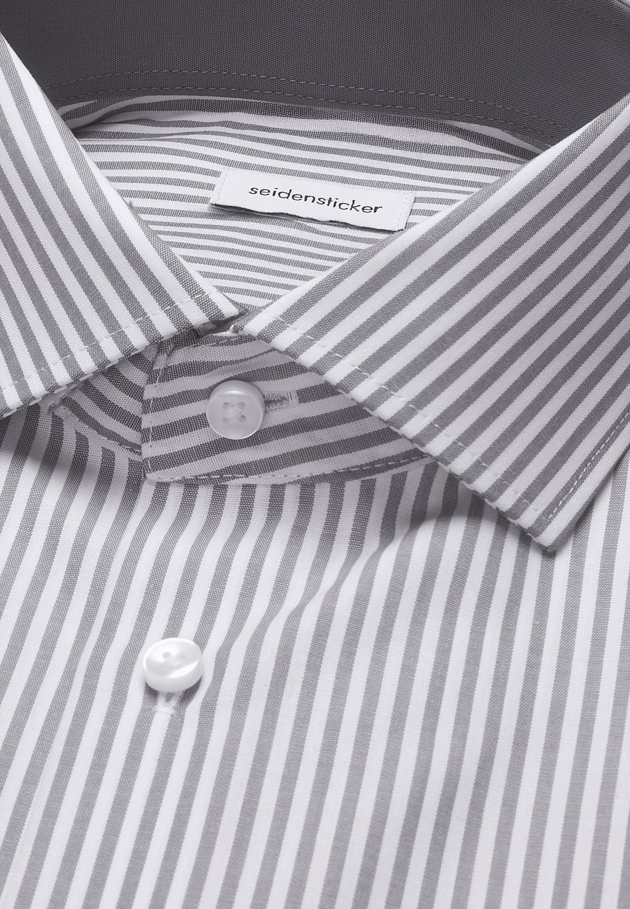 seidensticker Businesshemd »Schwarze Rose« Slim 1/1 Kentkragen Gestreift