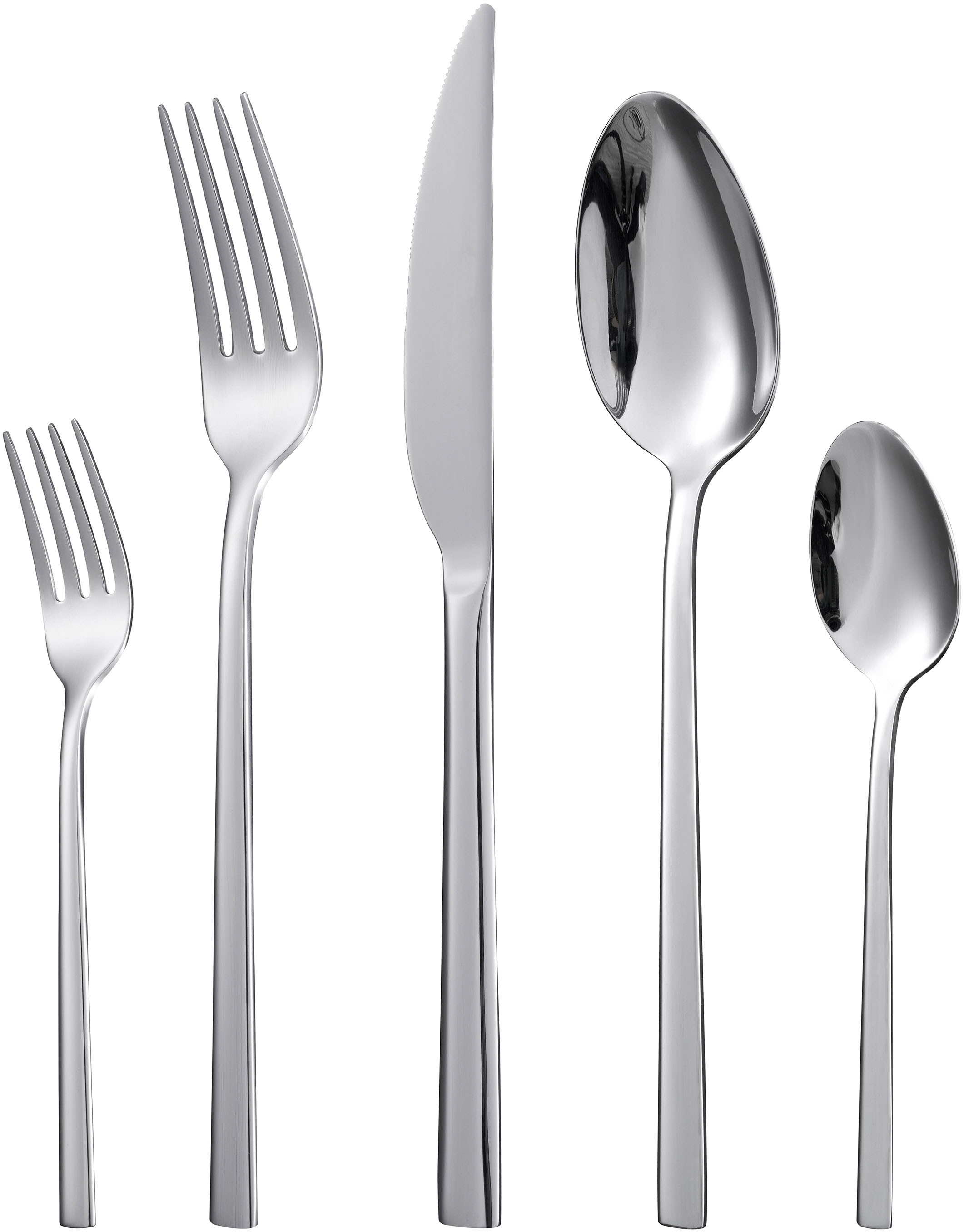 Hanseatic Besteck-Set "SMART, wahlweise in glänzender oder matter Optik" leichtes und minimalistisches Design