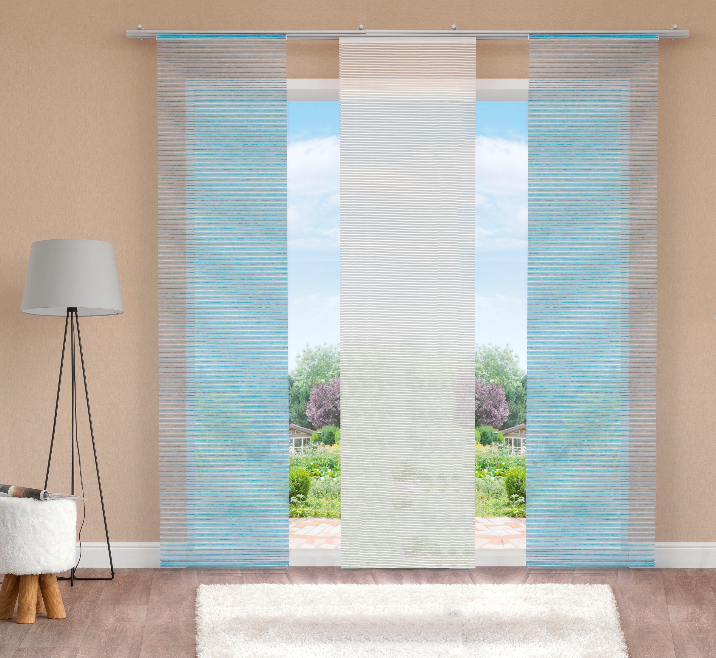 Image of HOME WOHNIDEEN Schiebegardine »IRMI«, (3 St.), HxB: 245x60, inkl. Befestigungszubehör bei Ackermann Versand Schweiz