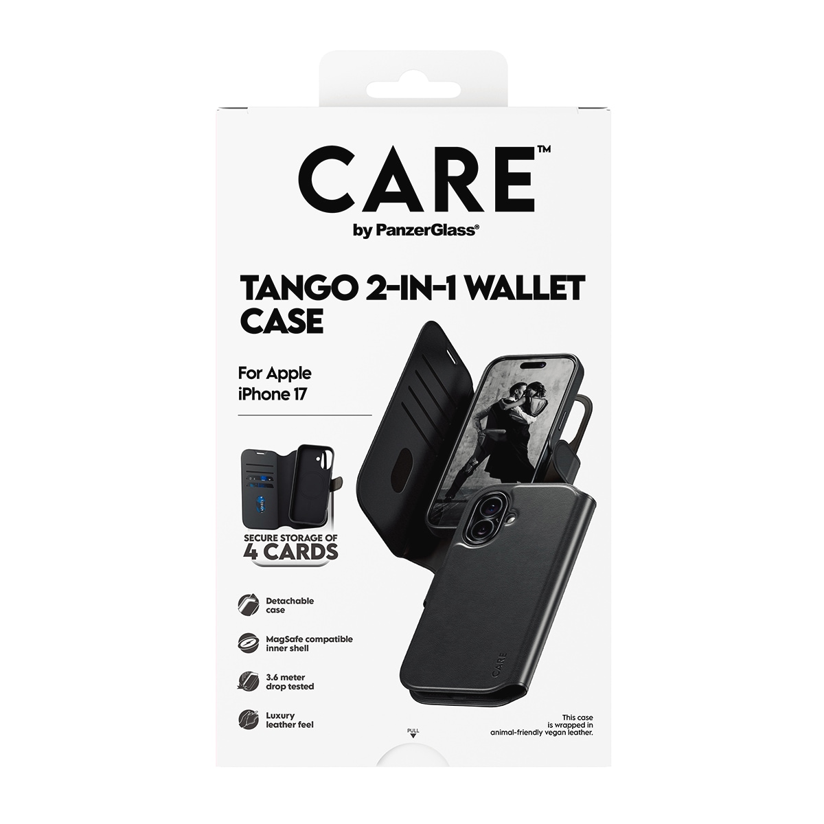 CARE by PanzerGlass Housse pour téléphone portable »Tango 2-in-1 Wallet Case für Apple iPhone 17« Backcover, Schutzhülle, Handyschutzhülle, Case, Schutzcase, stossfest