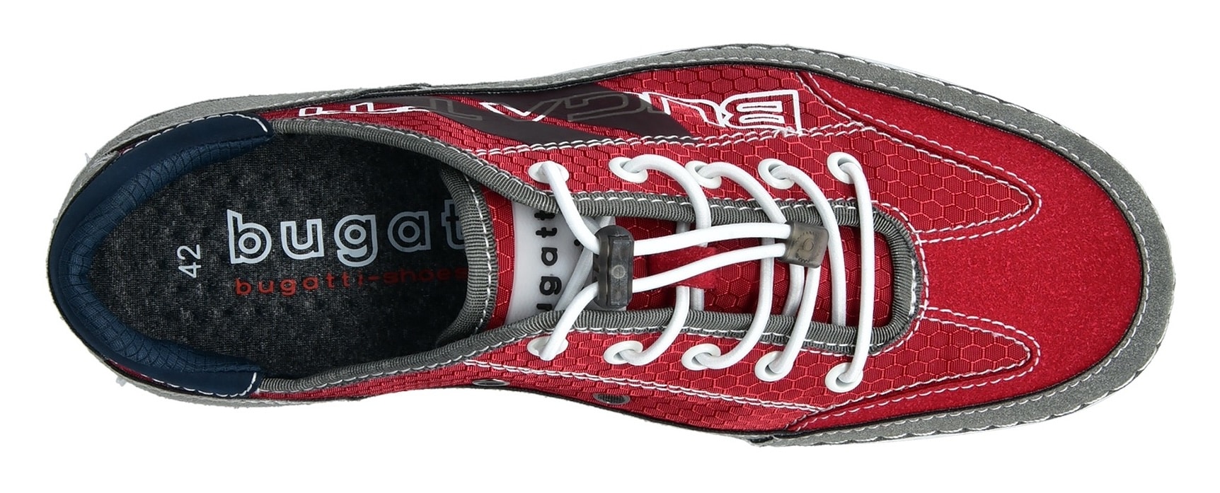 bugatti Slip-On Sneaker, Freizeitschuh, Halbschuh, Slipper mit Kontrastnähten- und besätzen