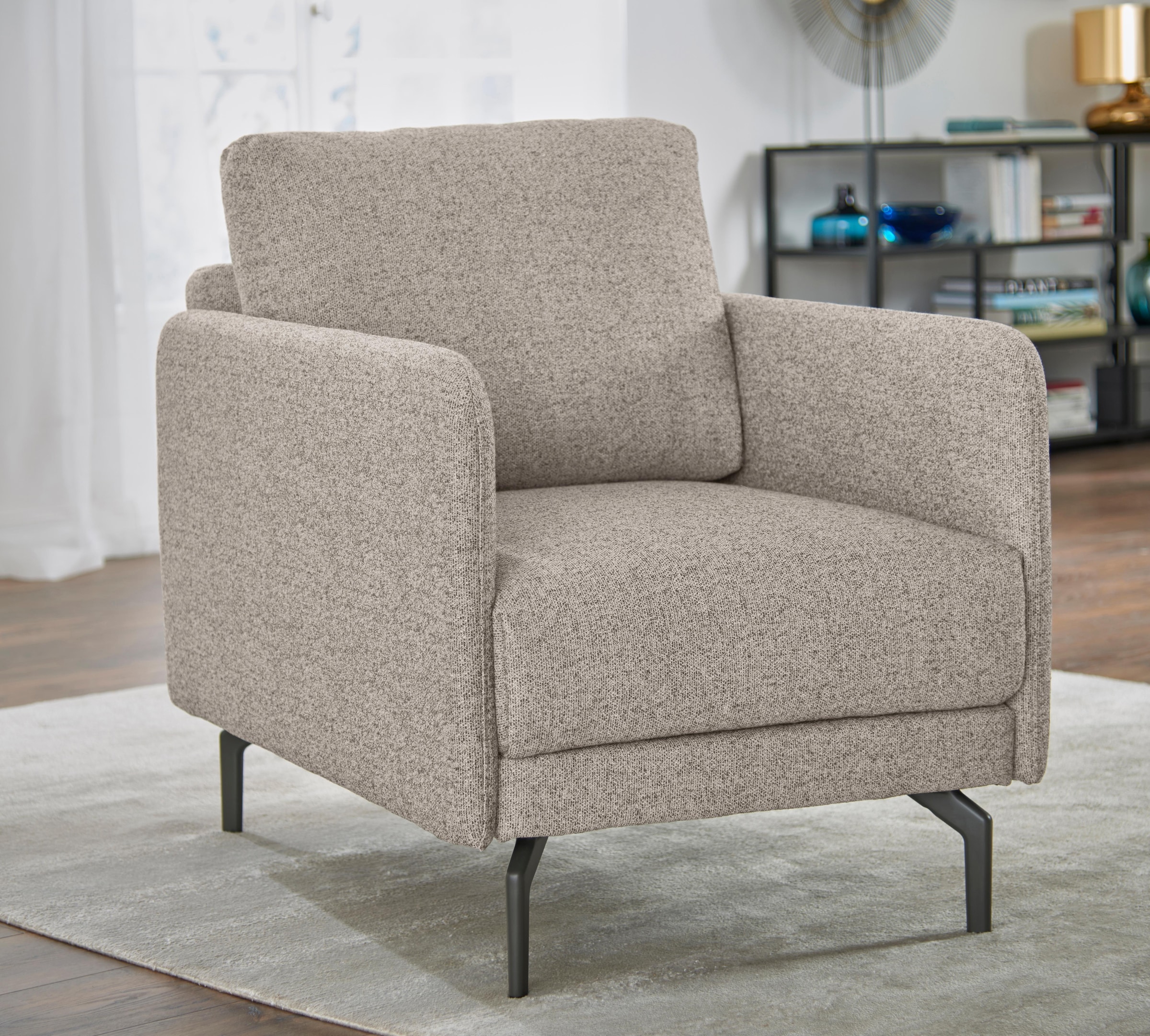 Image of Creation BY ROLF BENZ Sessel "CR.450, Designsessel, Loungesessel" Armlehne sehr schmal, Breite 70 cm, Alugussfuss Umbragrau