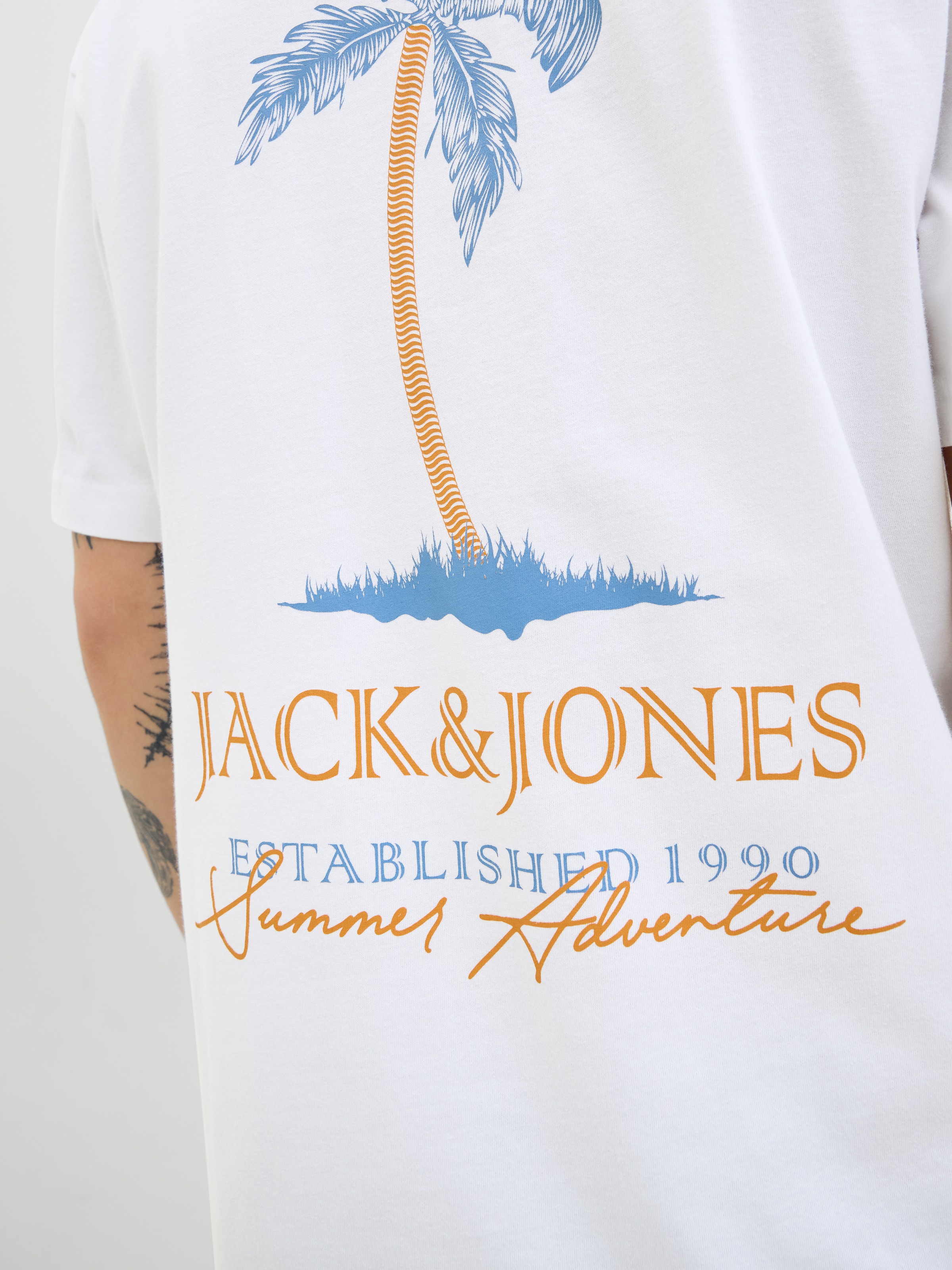 Jack & Jones Rundhalsshirt »JJSUMMER VIBES TEE SS CREW NECK LN«