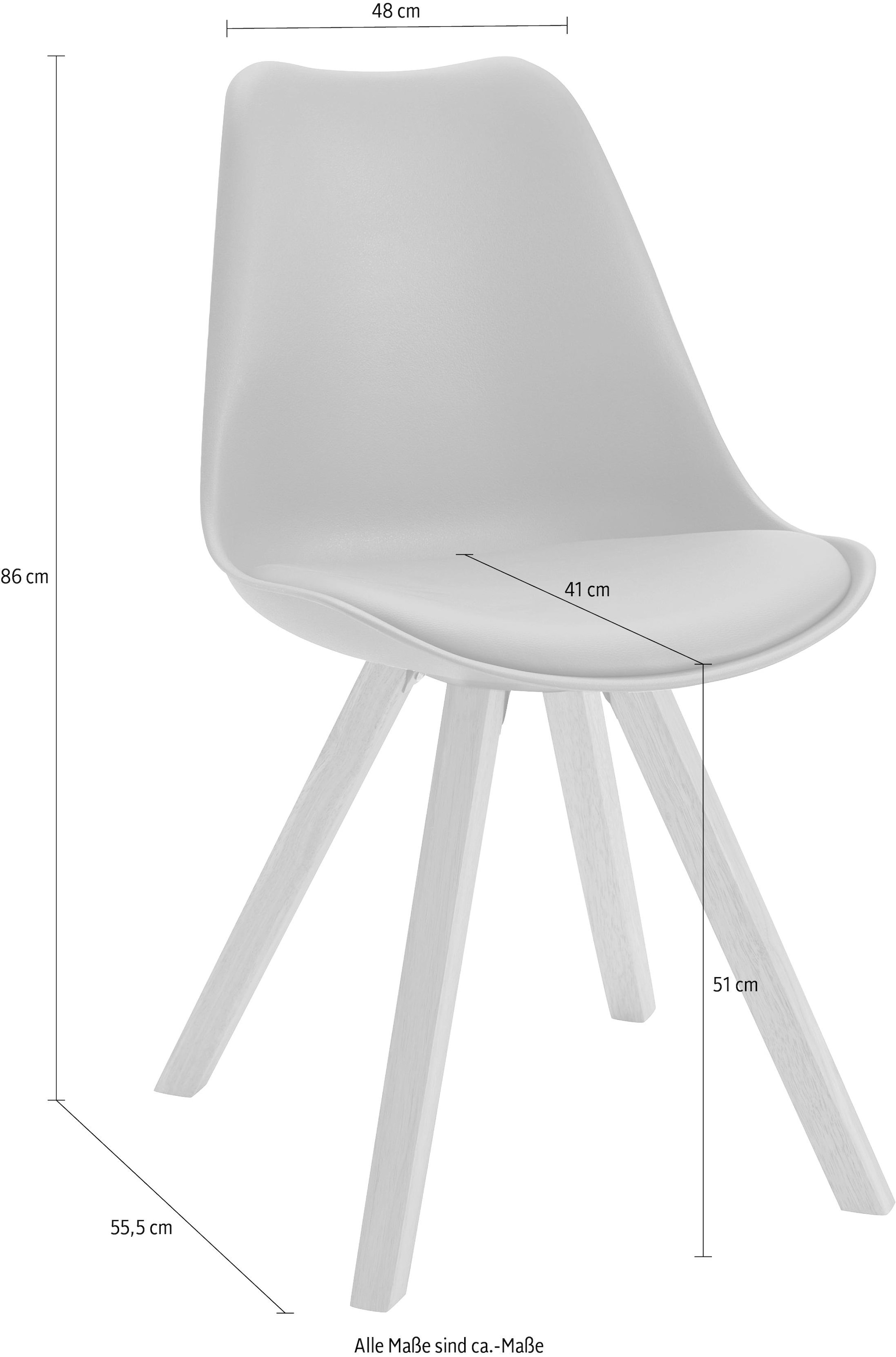 Homexperts Esszimmerstuhl »Kaja«, (Set), 2 St., Kunstleder, Sitzschale mit  Sitzkissen in Kunstleder günstig kaufen