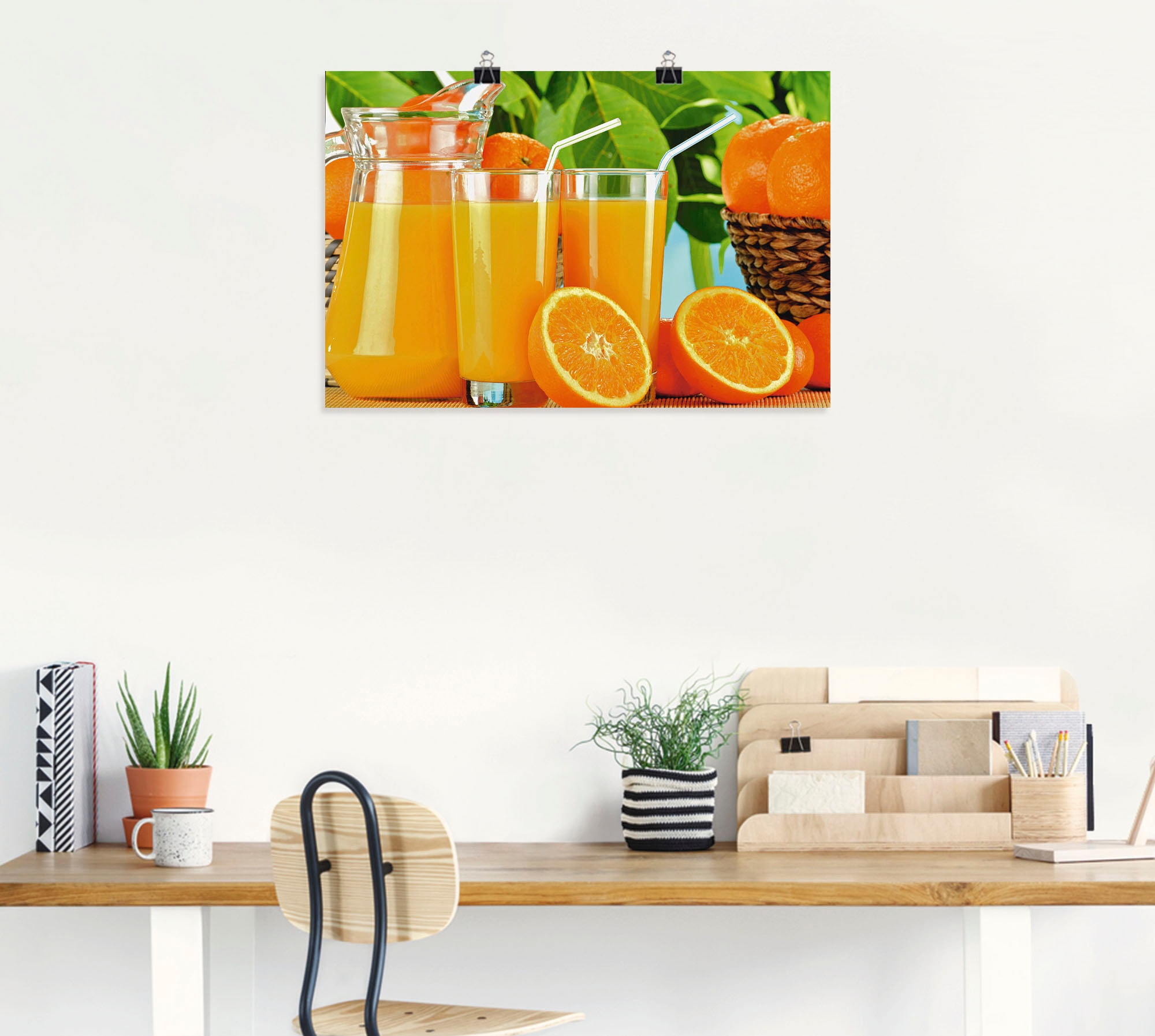 Artland Poster »Gesunder Orangensaft«, Getränke, (1 St.), als Alubild, Leinwandbild, Wandaufkleber oder Poster in versch. Grössen