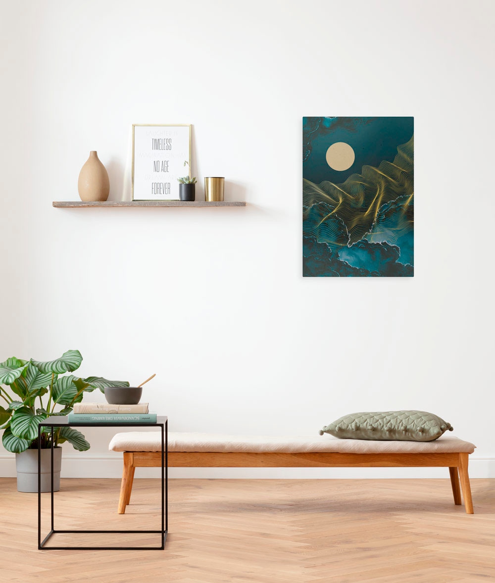 Image of Komar Leinwandbild "Moon Waves - Grösse 40 x 60 cm" Natur 1 Stk. tlg. Keilrahmenbild mi Echtholzrahmen
