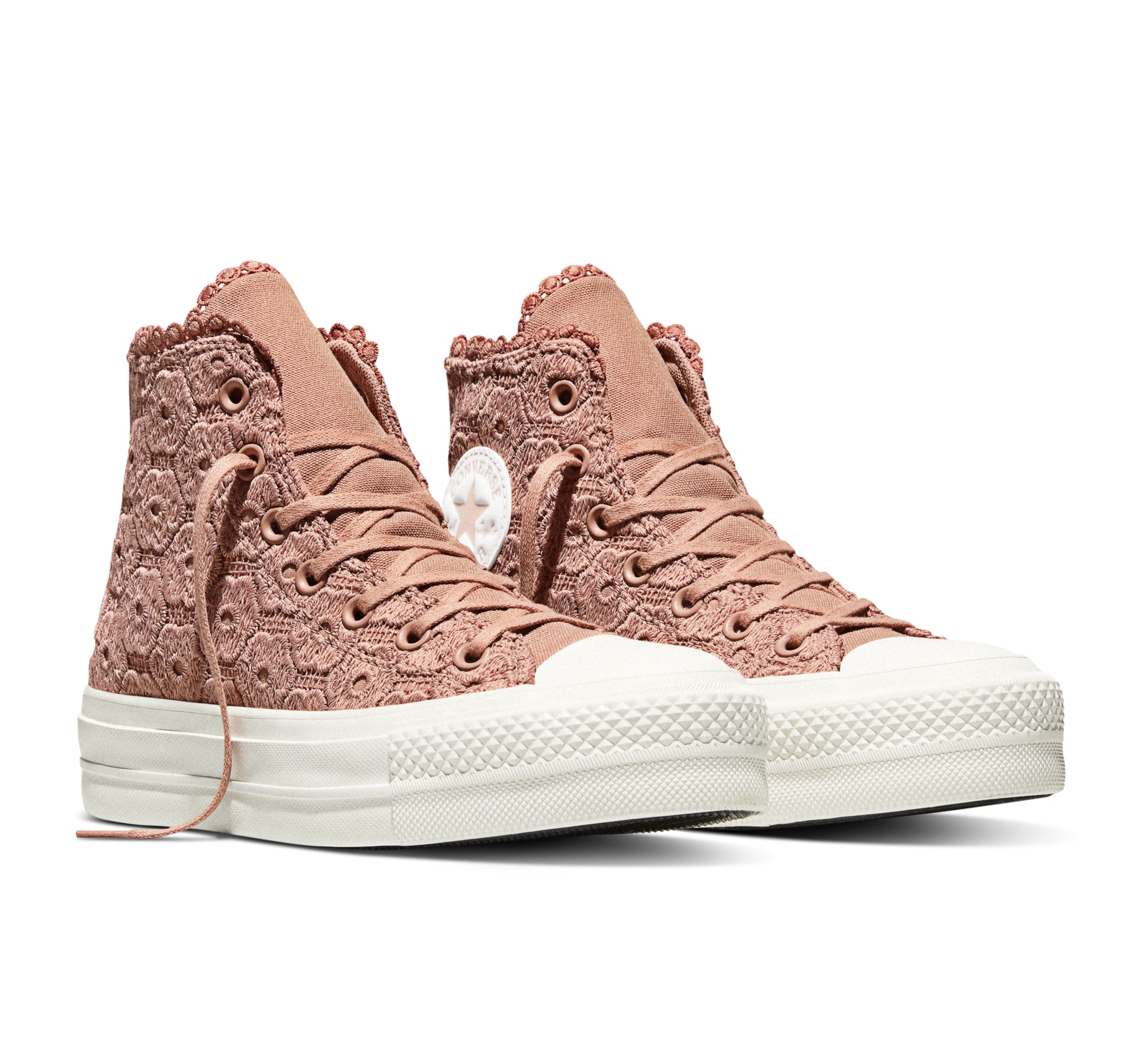 Image of Converse Sneaker "CHUCK TAYLOR ALL STAR LIFT PLATFORM CROCHET" für sportlichen Look im Alltag, sportlicher Stil, mit Schnürung