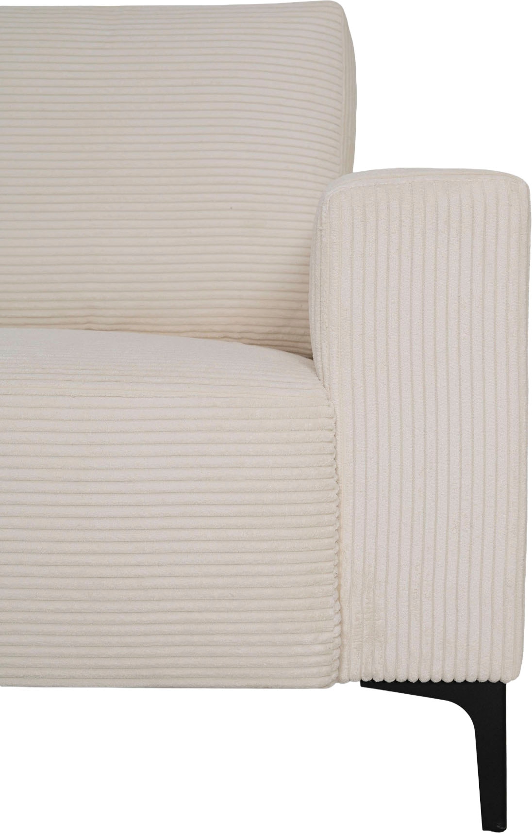 Home affaire Ecksofa »Tournon L-Form, Breite 232 cm, Breitcord« Designsofa im nordischen Stil, Wellenunterfederung, Metallfüsse