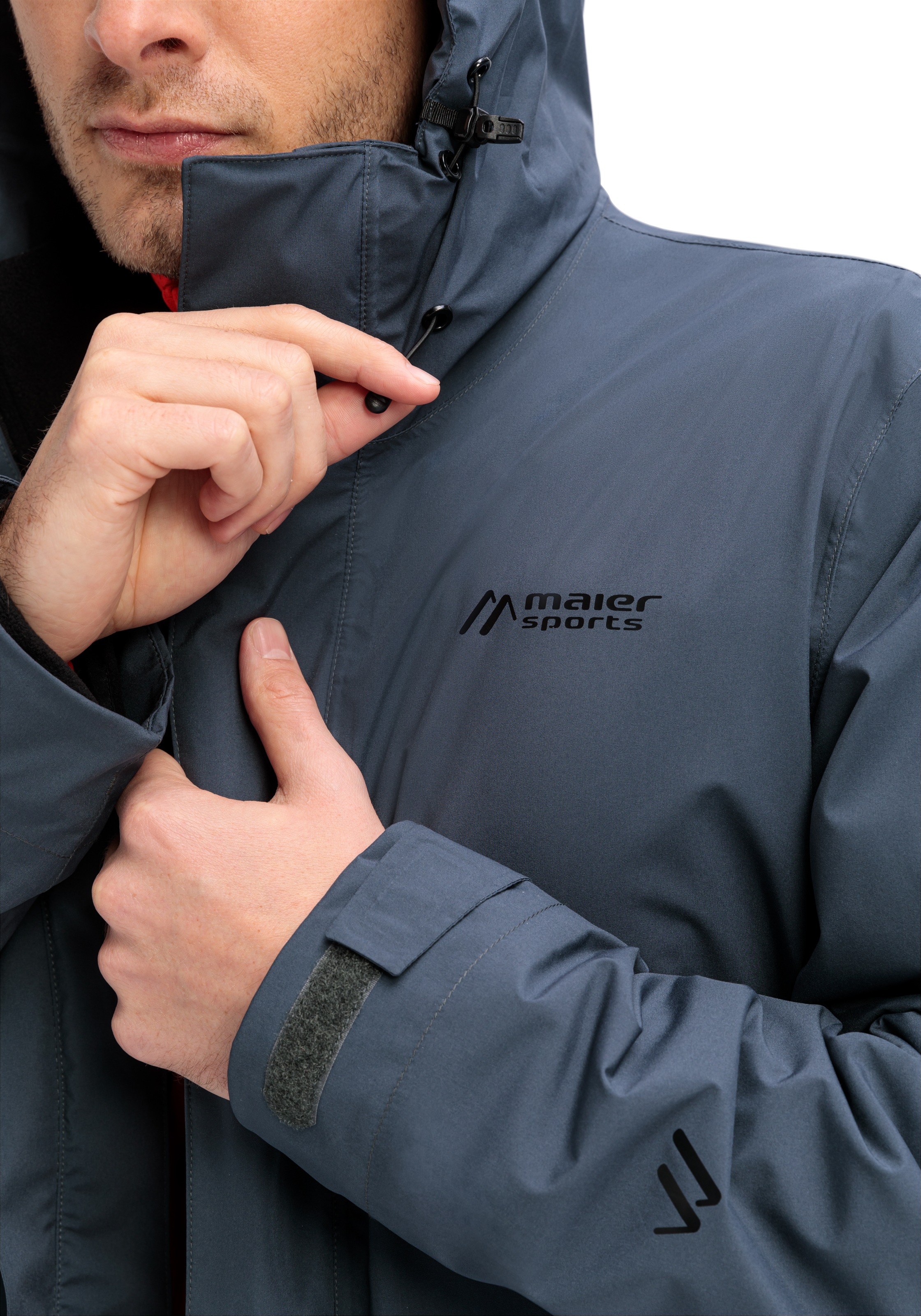 Maier Sports Funktionsjacke »Metor 3in1 M«, Herren 3-in-1 Jacke, Regenjacke wind/wasserdicht, Taschen und Kapuze