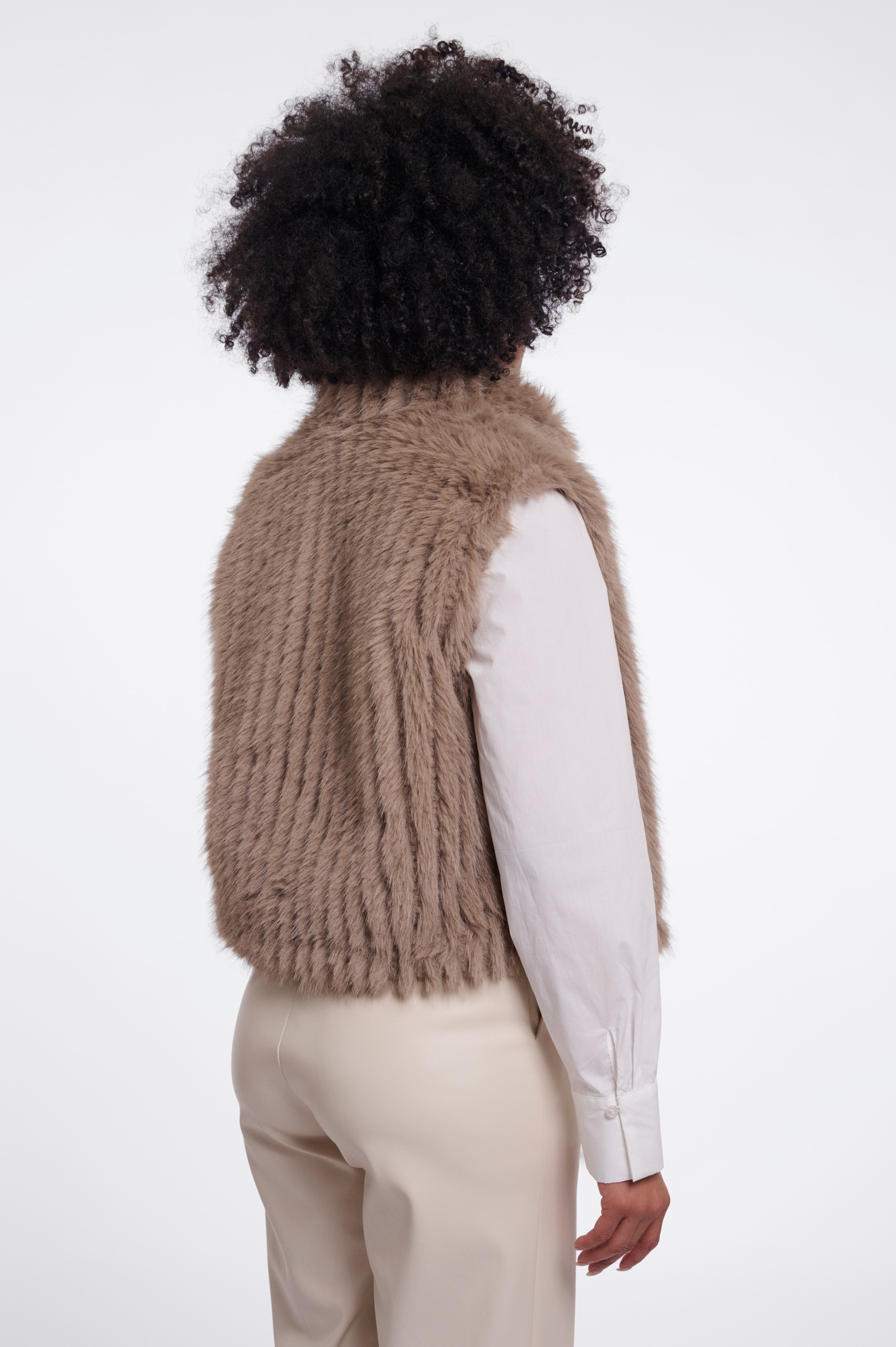 Rino & Pelle Gilet court »DAVA« avec col montant