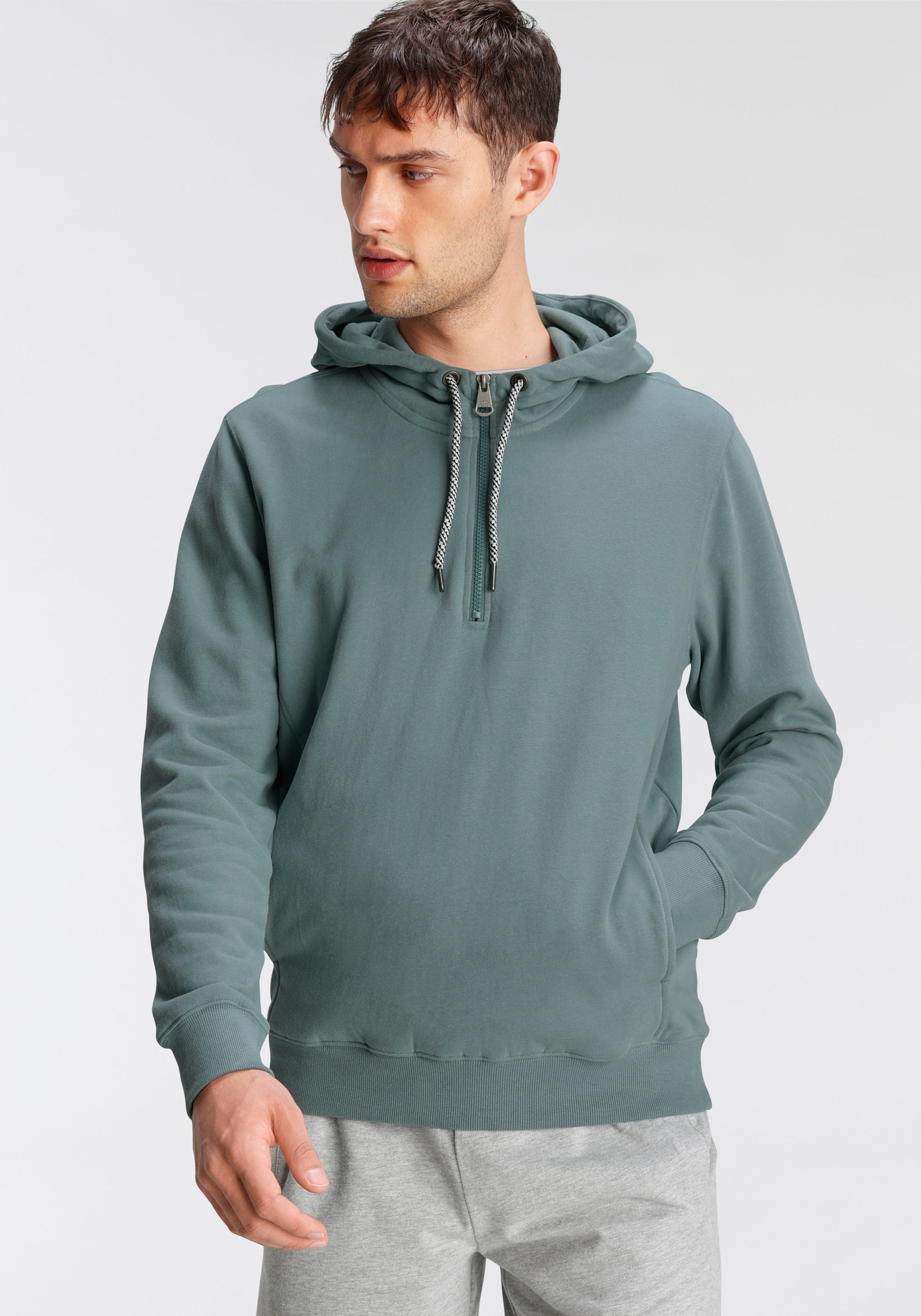 Image of GOODproduct Kapuzensweatshirt »GOTS zertifiziert - nachhaltig aus Bio- Baumwolle«, mit seitlichen Eingrifftaschen bei Ackermann Versand Schweiz