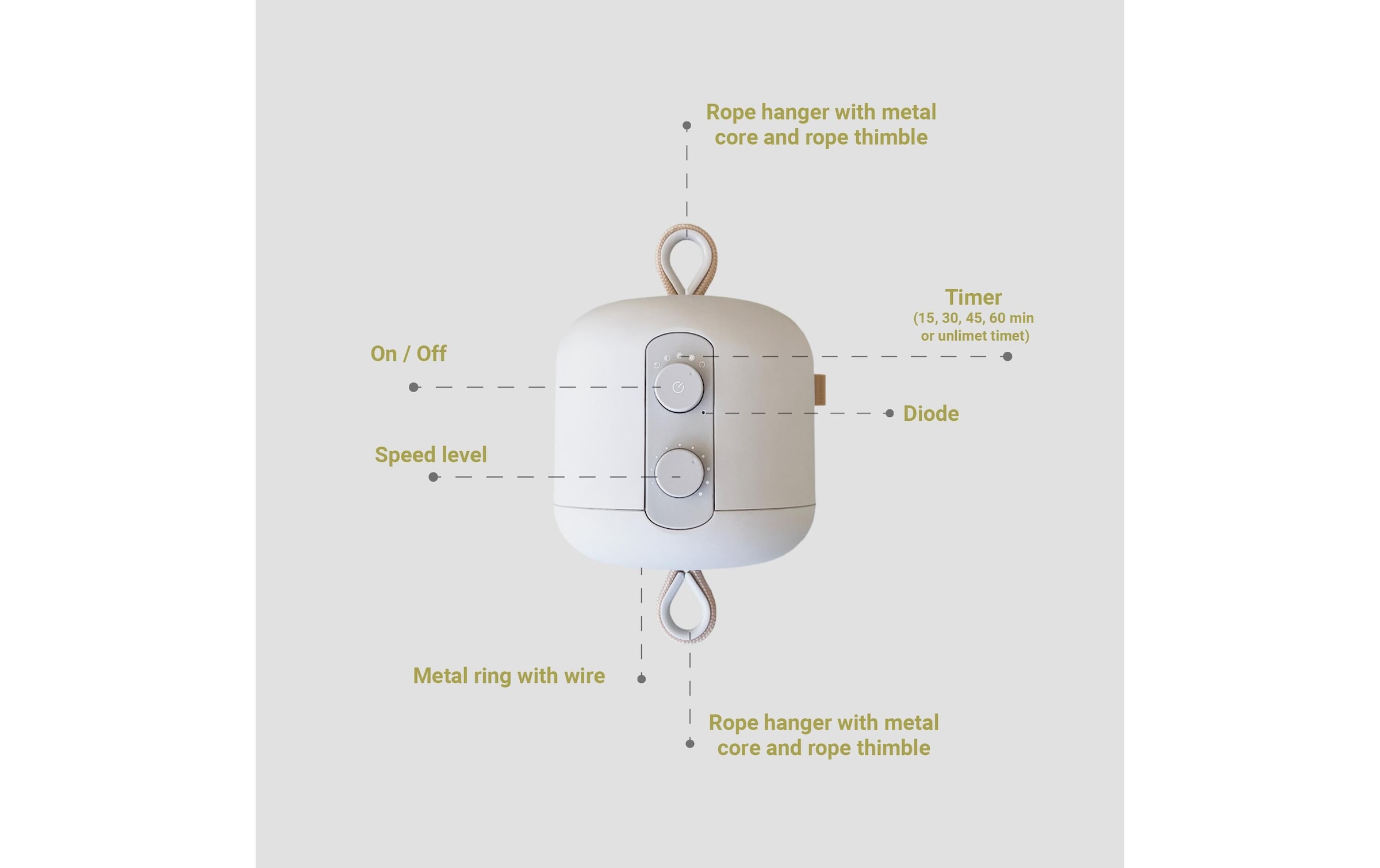  Hängematte »Membantu Motor LeeLo01 Grau«