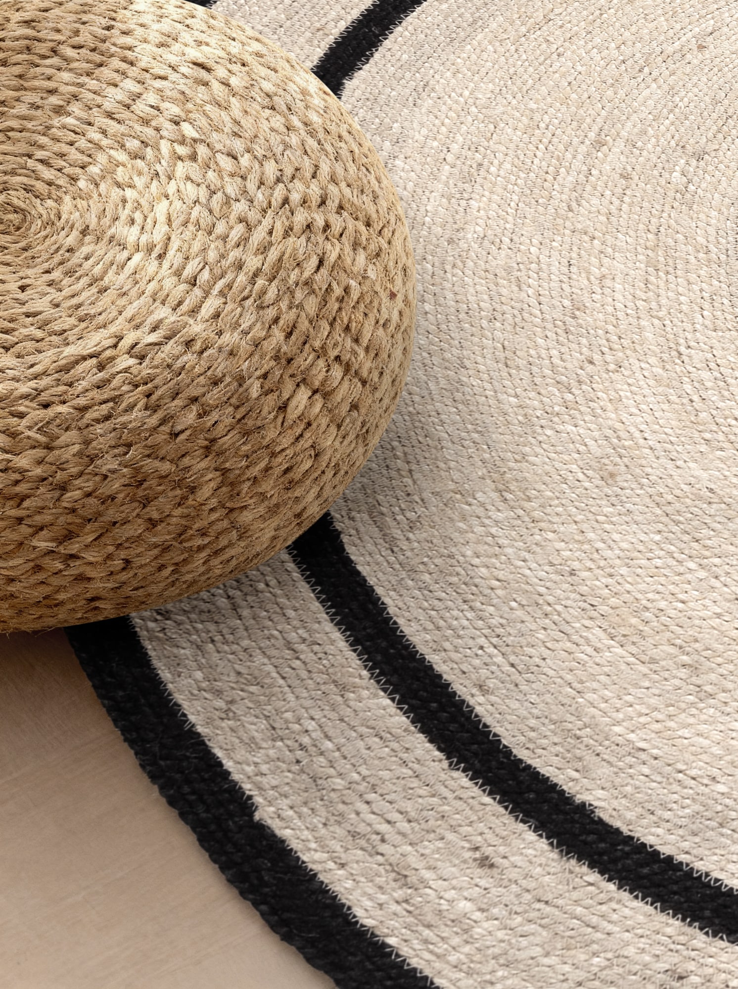 HANSE Home Tapis »Lina« Rond 7 mm Höhe Jute, Handgemacht, Rund, Wohnzimmerteppich, Naturteppich