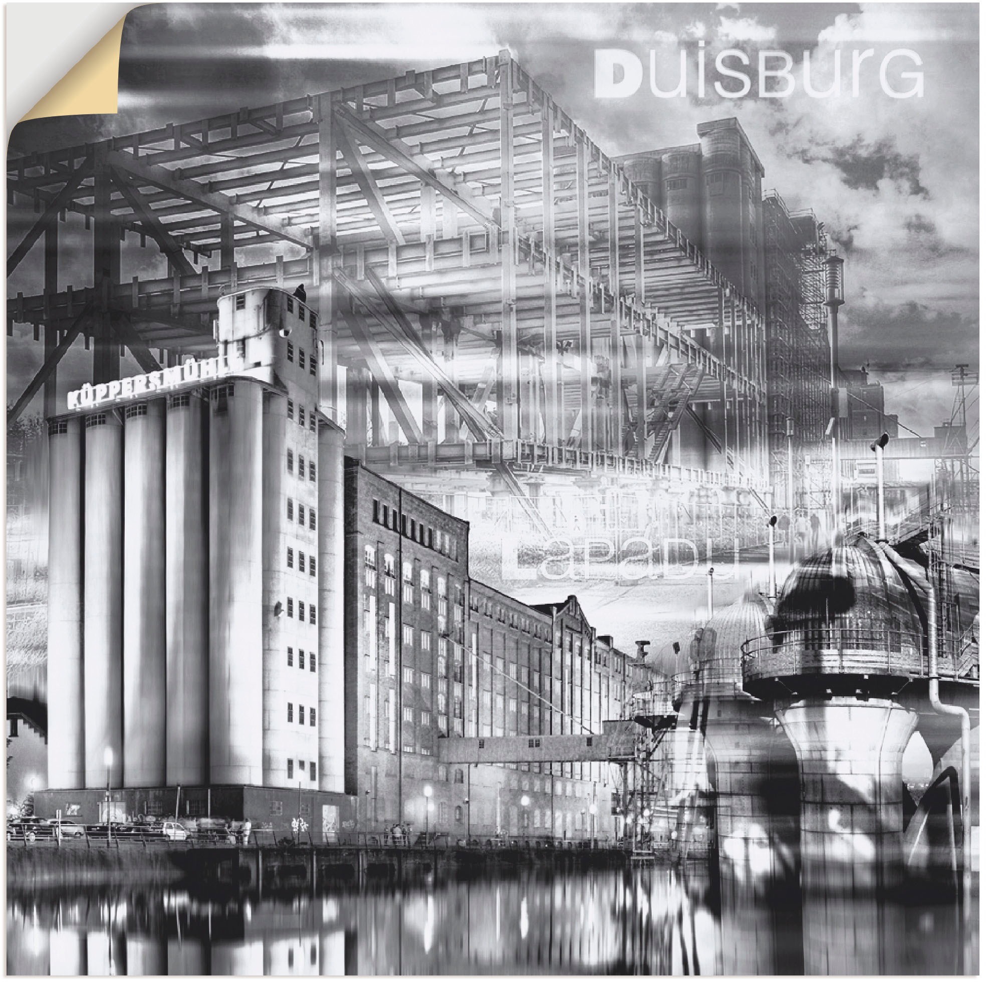 Image of Artland Wandbild »Duisburg Skyline Collage III«, Deutschland, (1 St.), in vielen Grössen & Produktarten -Leinwandbild, Poster, Wandaufkleber / Wandtattoo auch für Badezimmer geeignet bei Ackermann Versand Schweiz