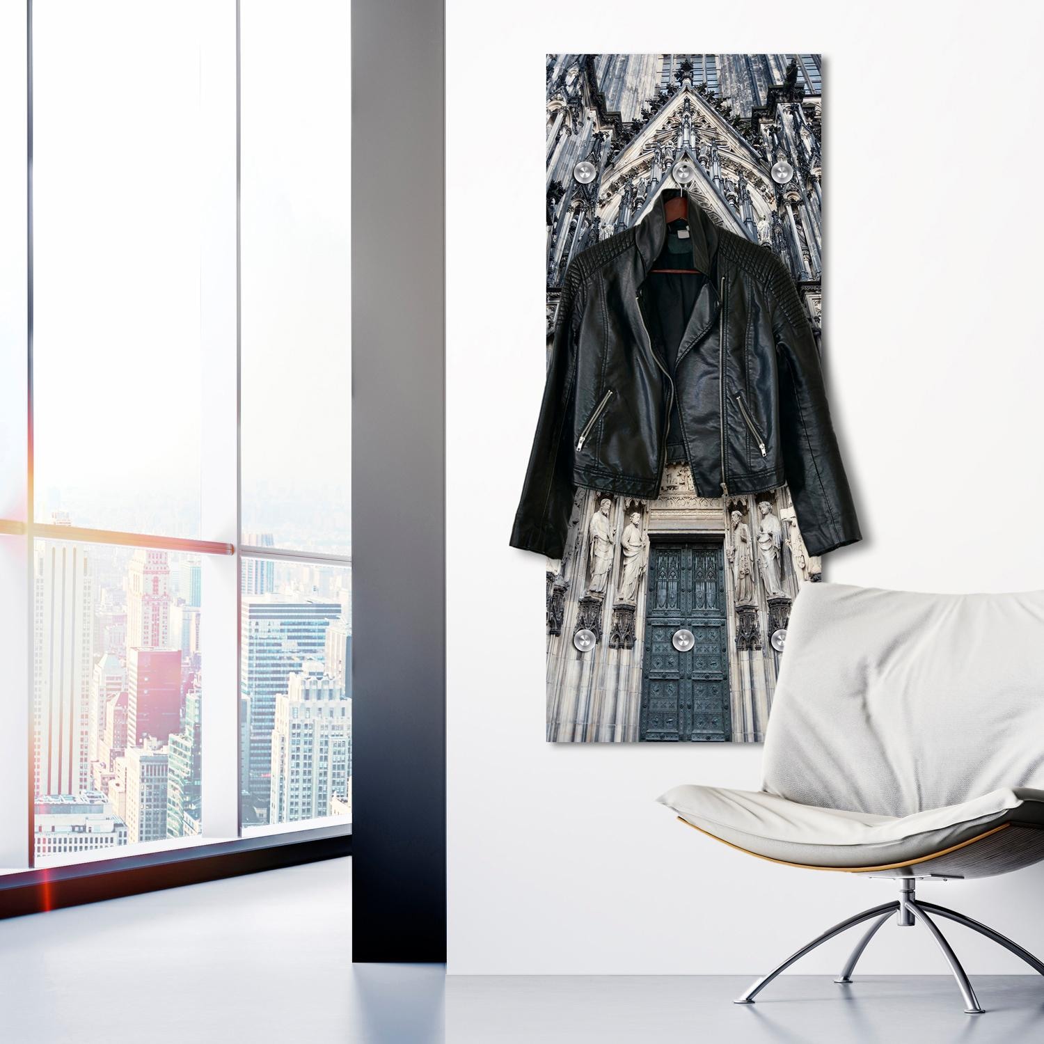 queence Barre de penderie »Kathedrale« mit 6 Haken, 50 x 120 cm