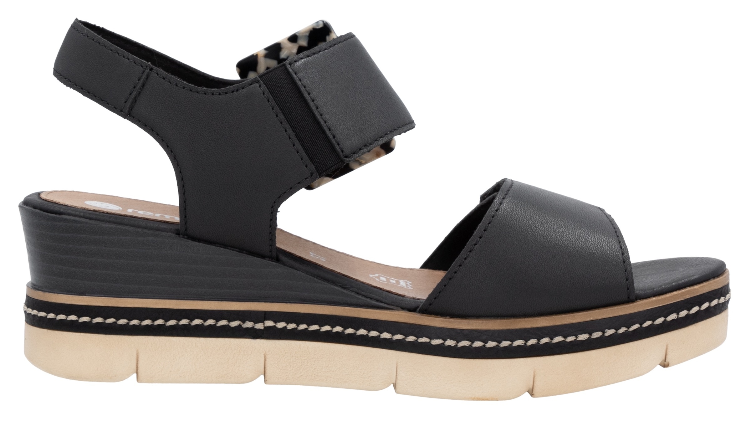 Remonte Sandales compensées »Elisabeth Hurley-Collection«  Keilabsatz, Riemensandale, Sommerschuh, auffällige Zierschnalle